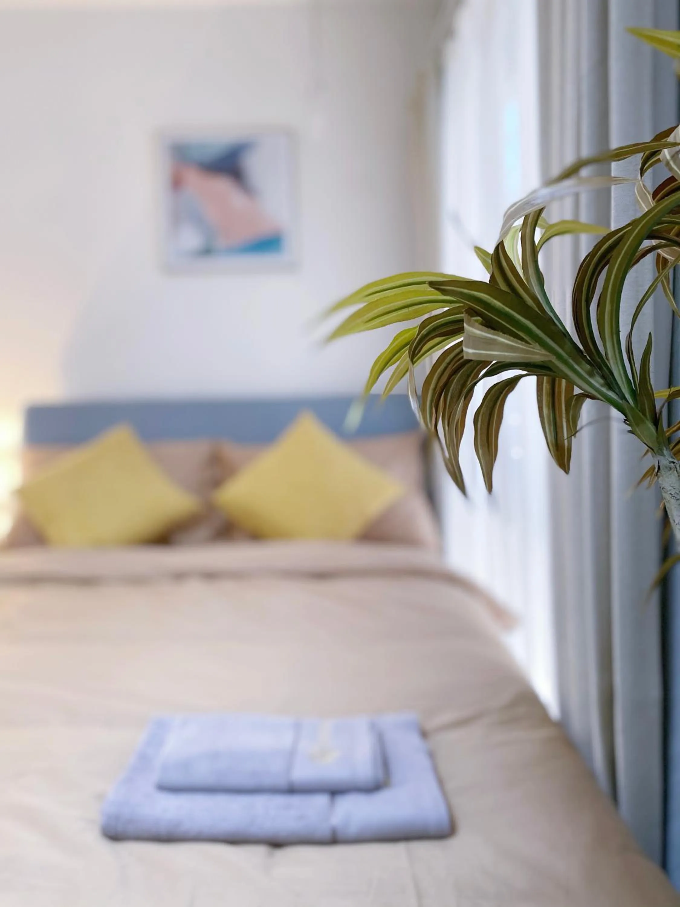 Bed in nestay apartment tokyo ginza