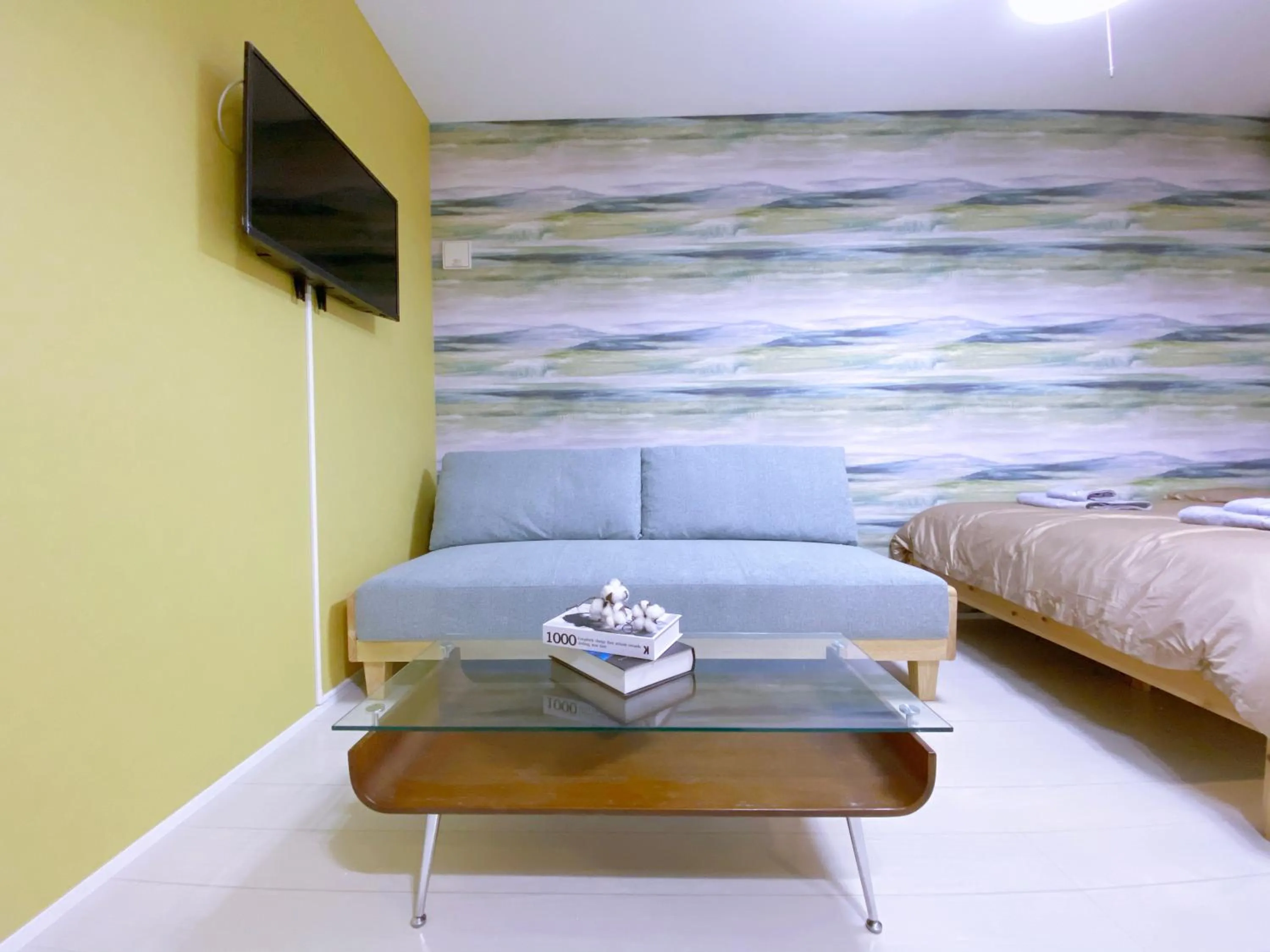 Bed in nestay apartment tokyo ginza