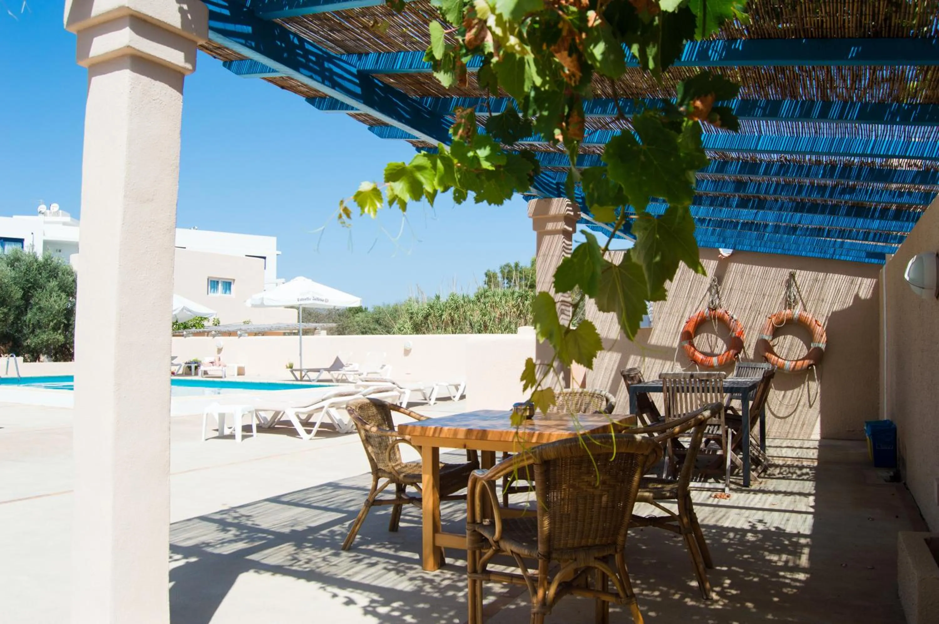 Swimming pool in Hostal Mayans