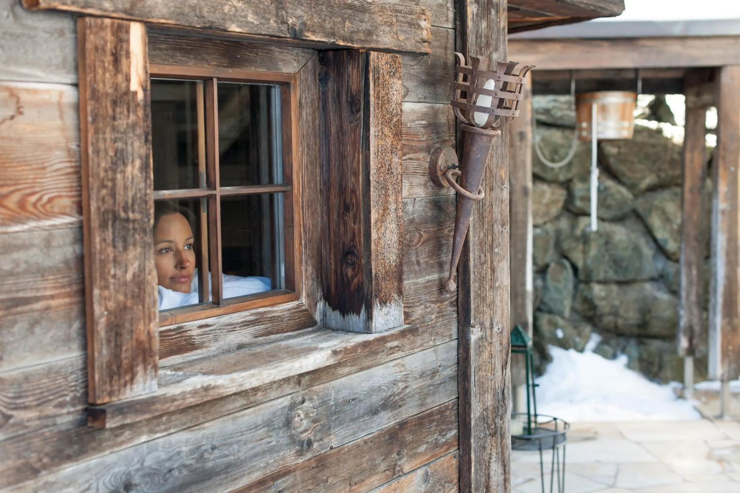Sauna in Chalet Silvretta Hotel & Spa