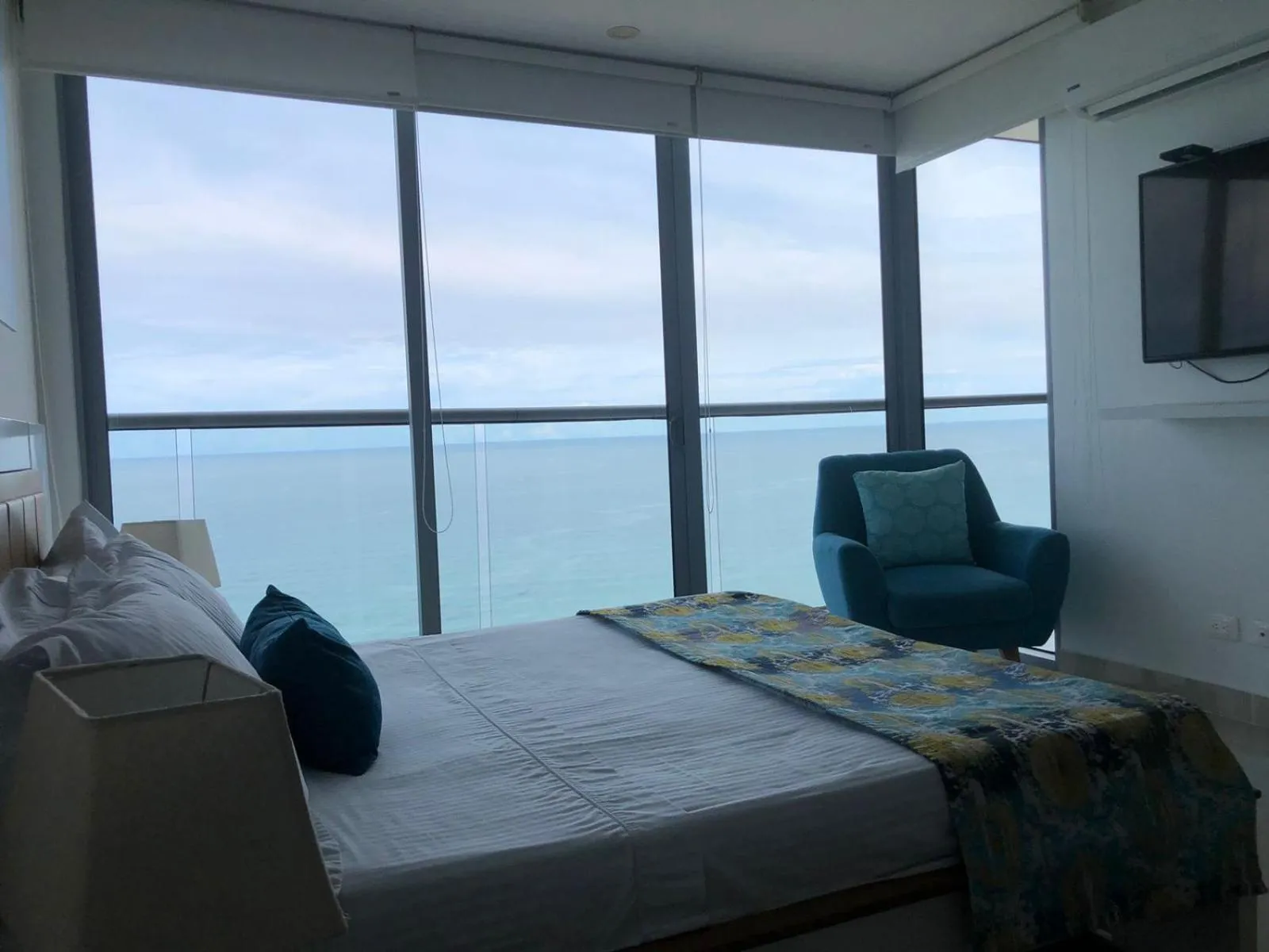 Bedroom, Bed in Apartamentos frente al mar en Morros City