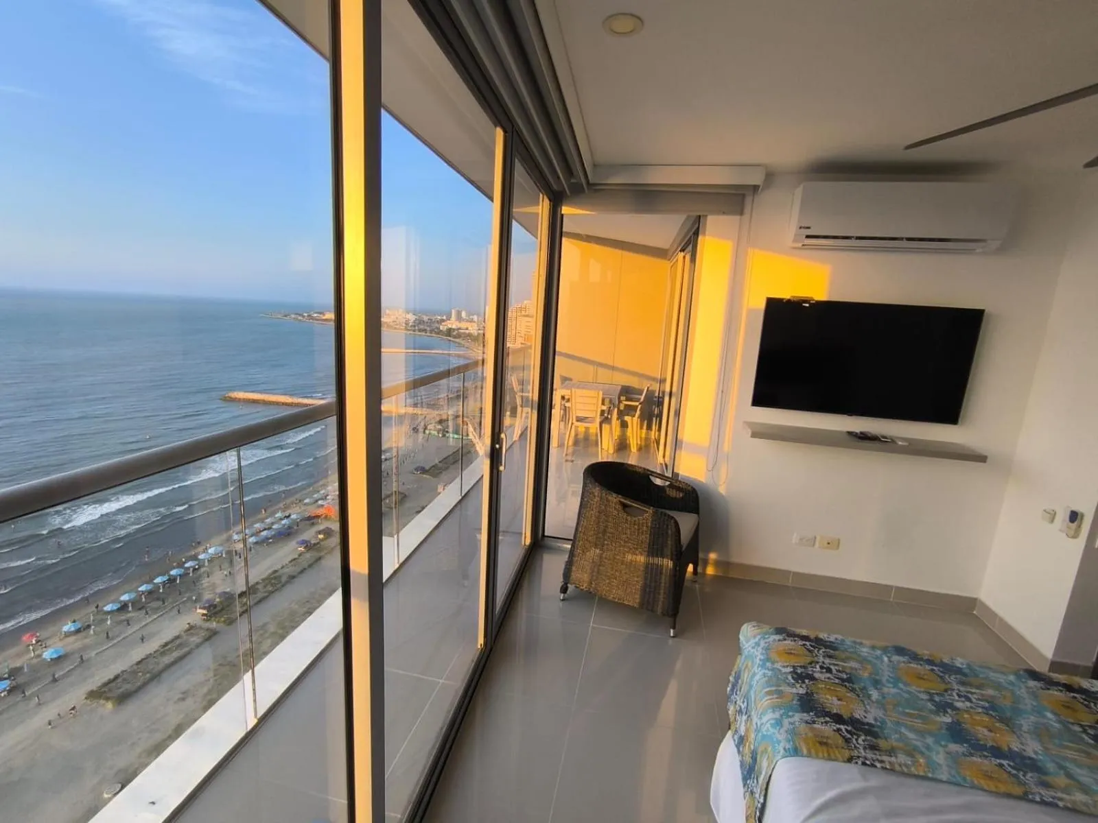 Bed in Apartamentos frente al mar en Morros City