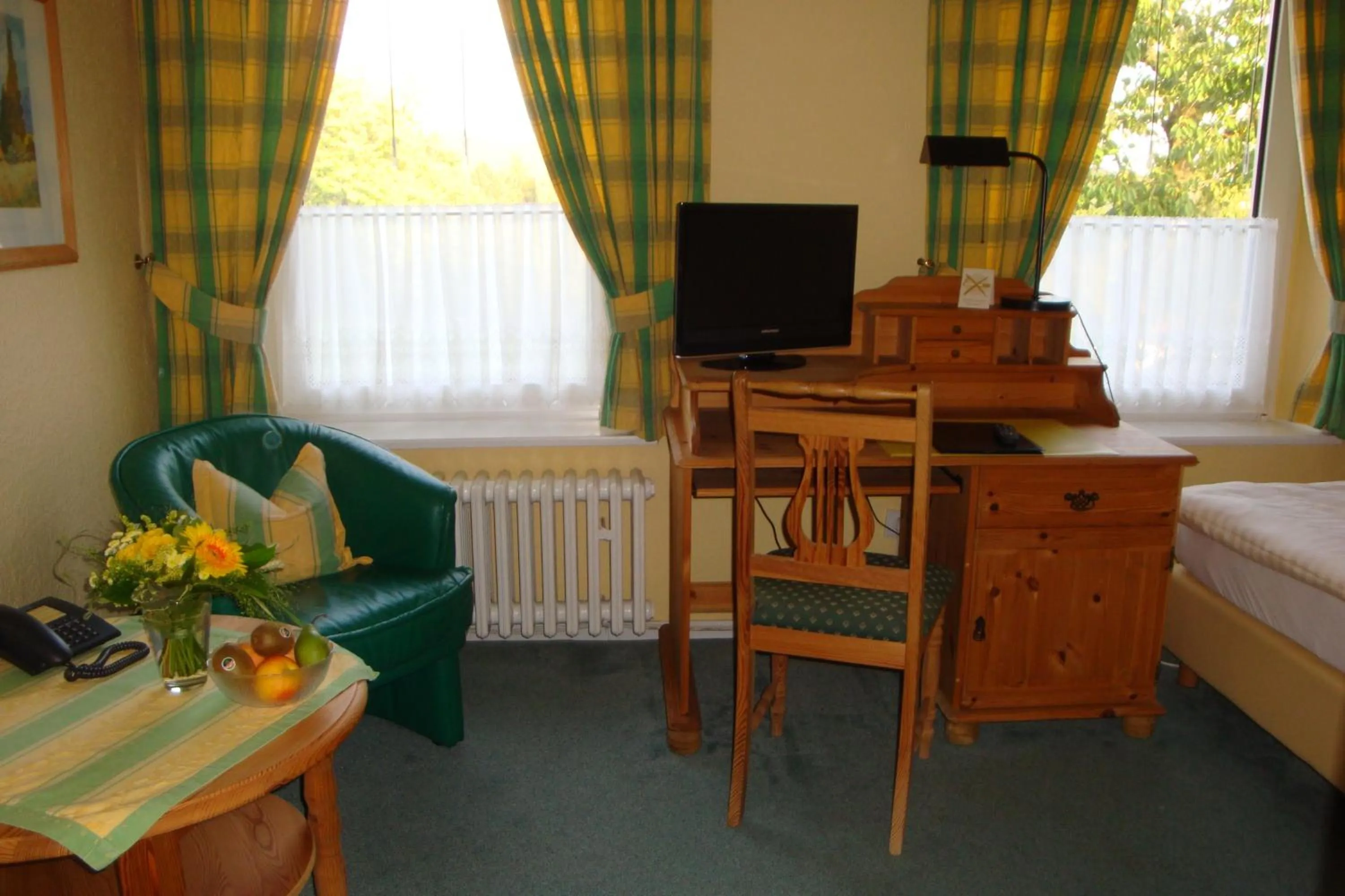Seating area, Bed in Hotel Landhaus Lahmann