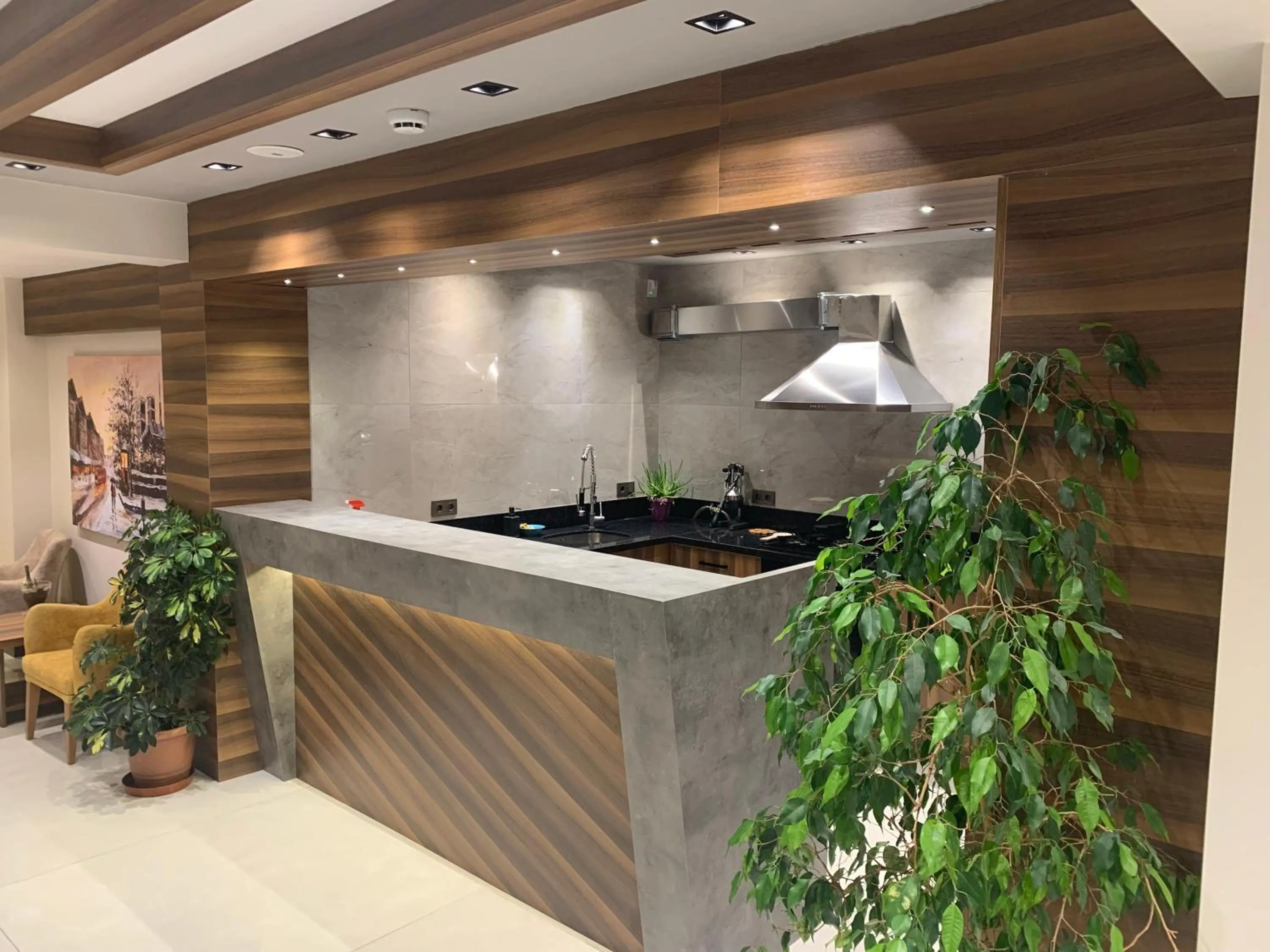 Kitchen or kitchenette in Bolu Evim Otel