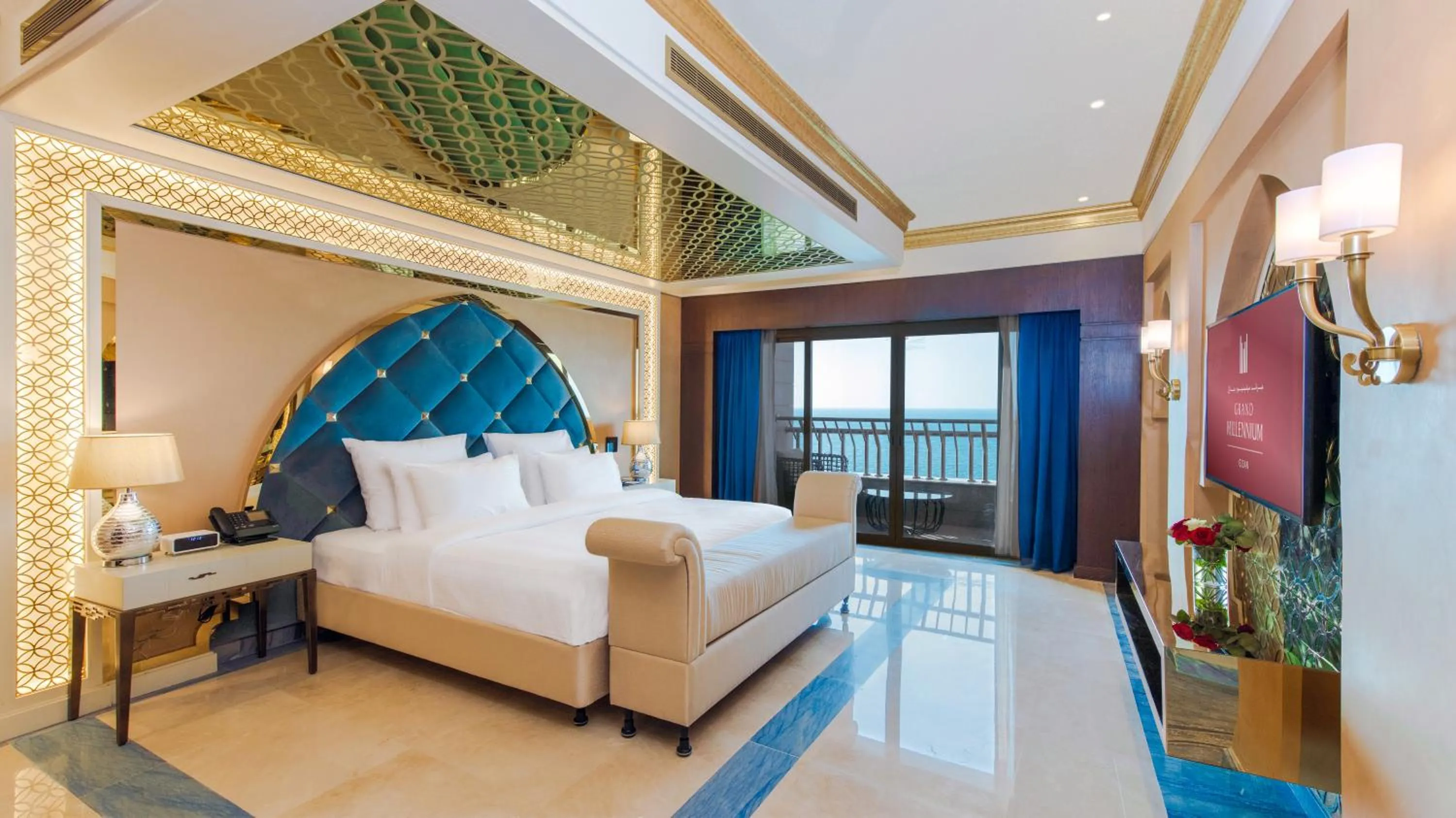 Photo of the whole room, Bed in Grand Millennium Gizan