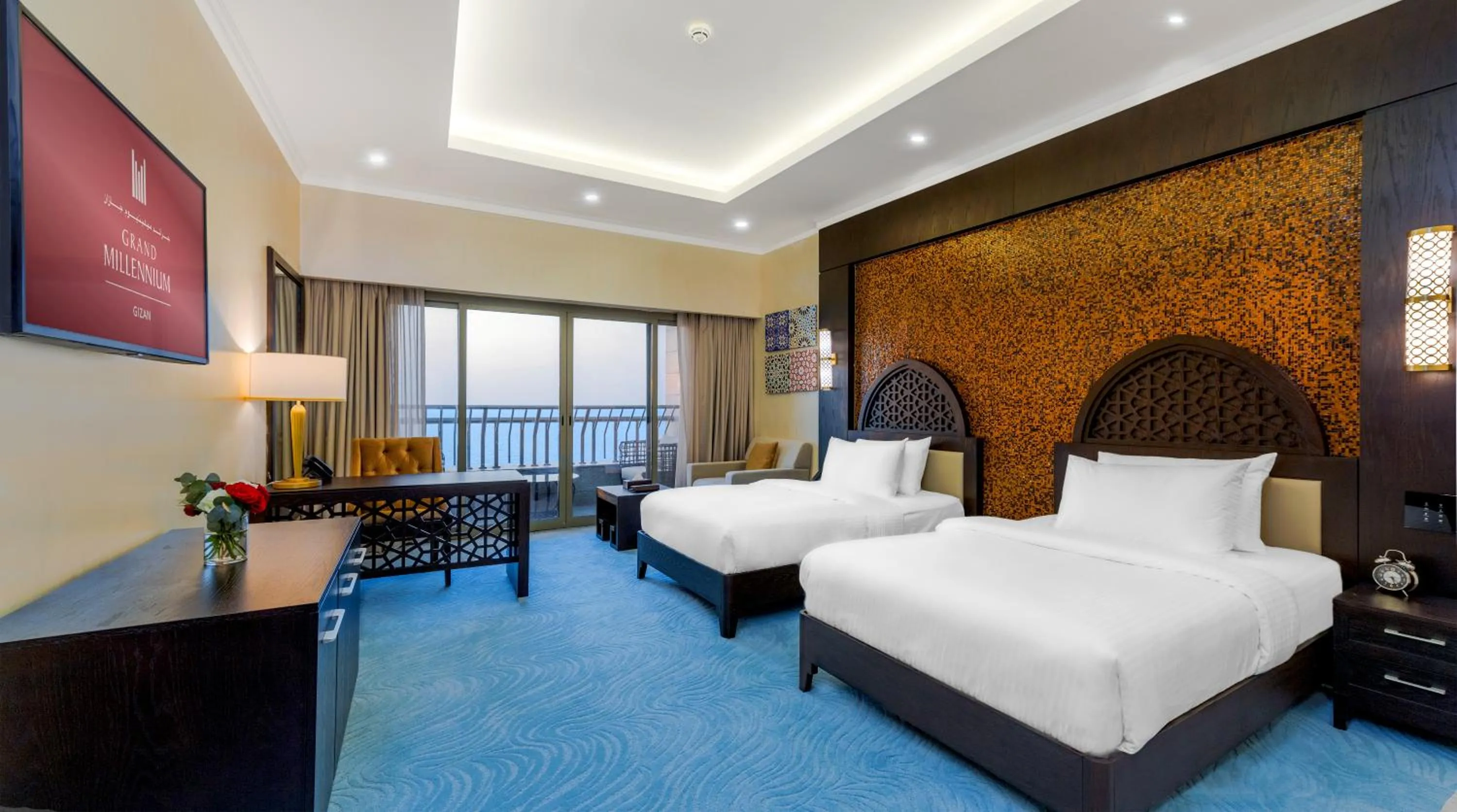 Bedroom, Bed in Grand Millennium Gizan
