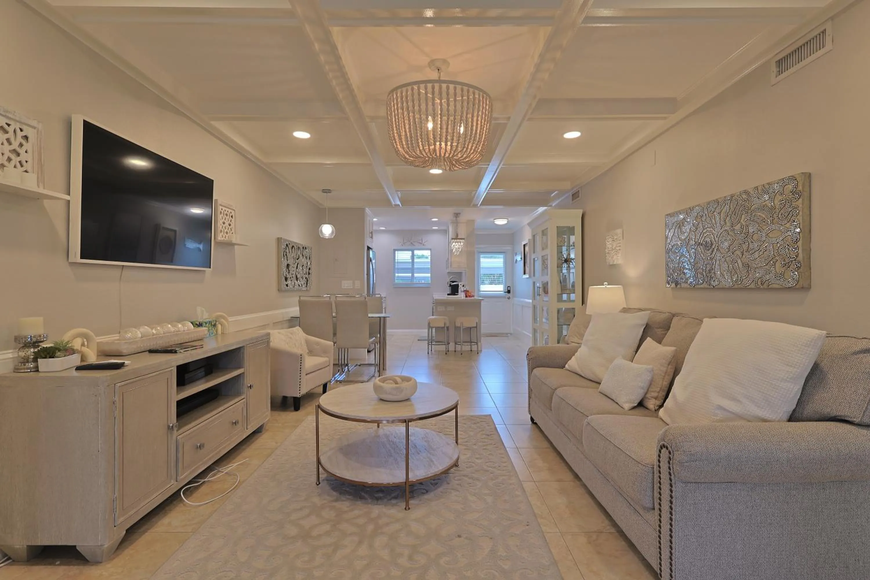 Living room in Siesta Key Island Rentals