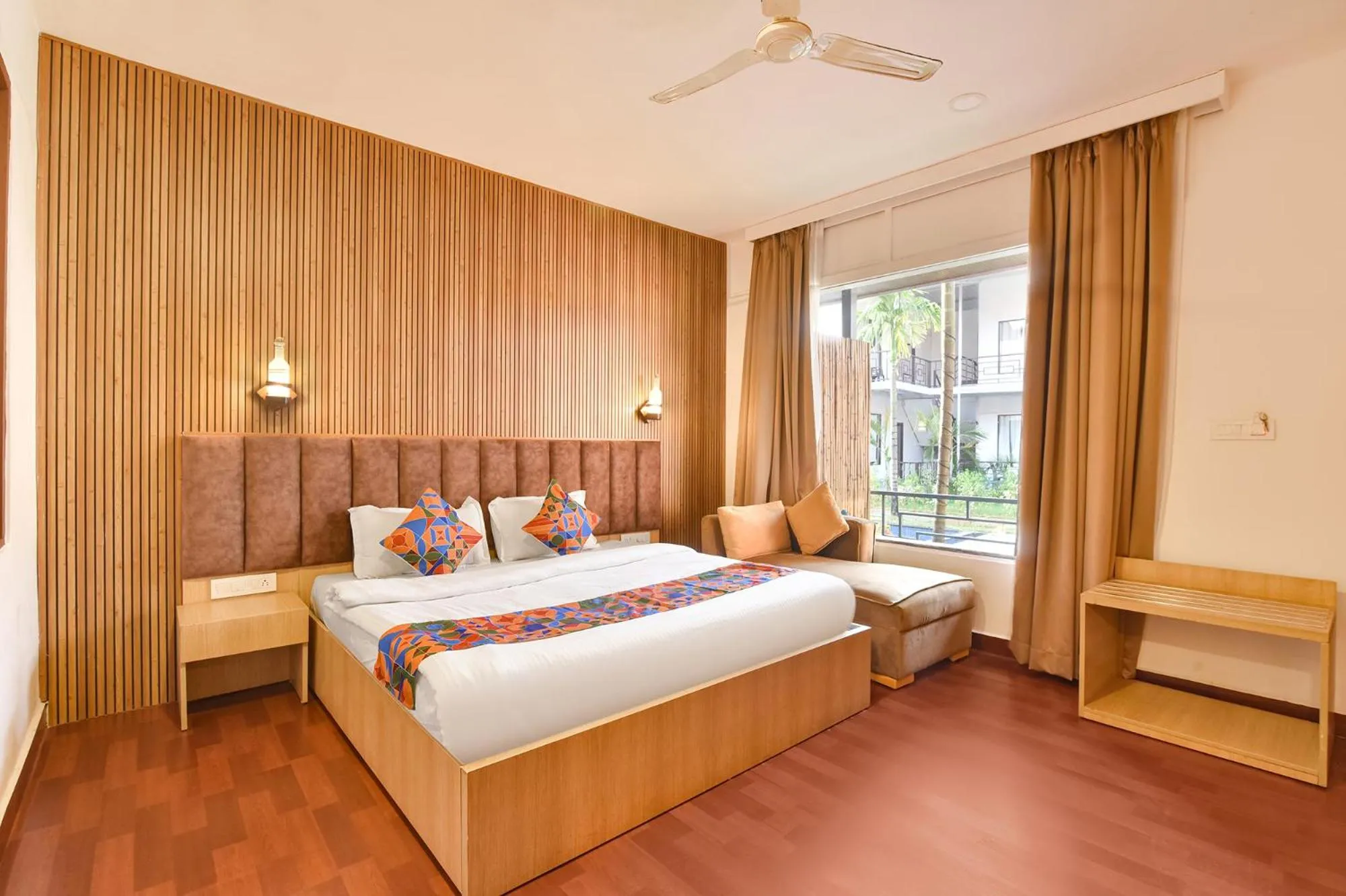 Bed in FabHotel Morjim Bliss - 500M From Morjim Beach