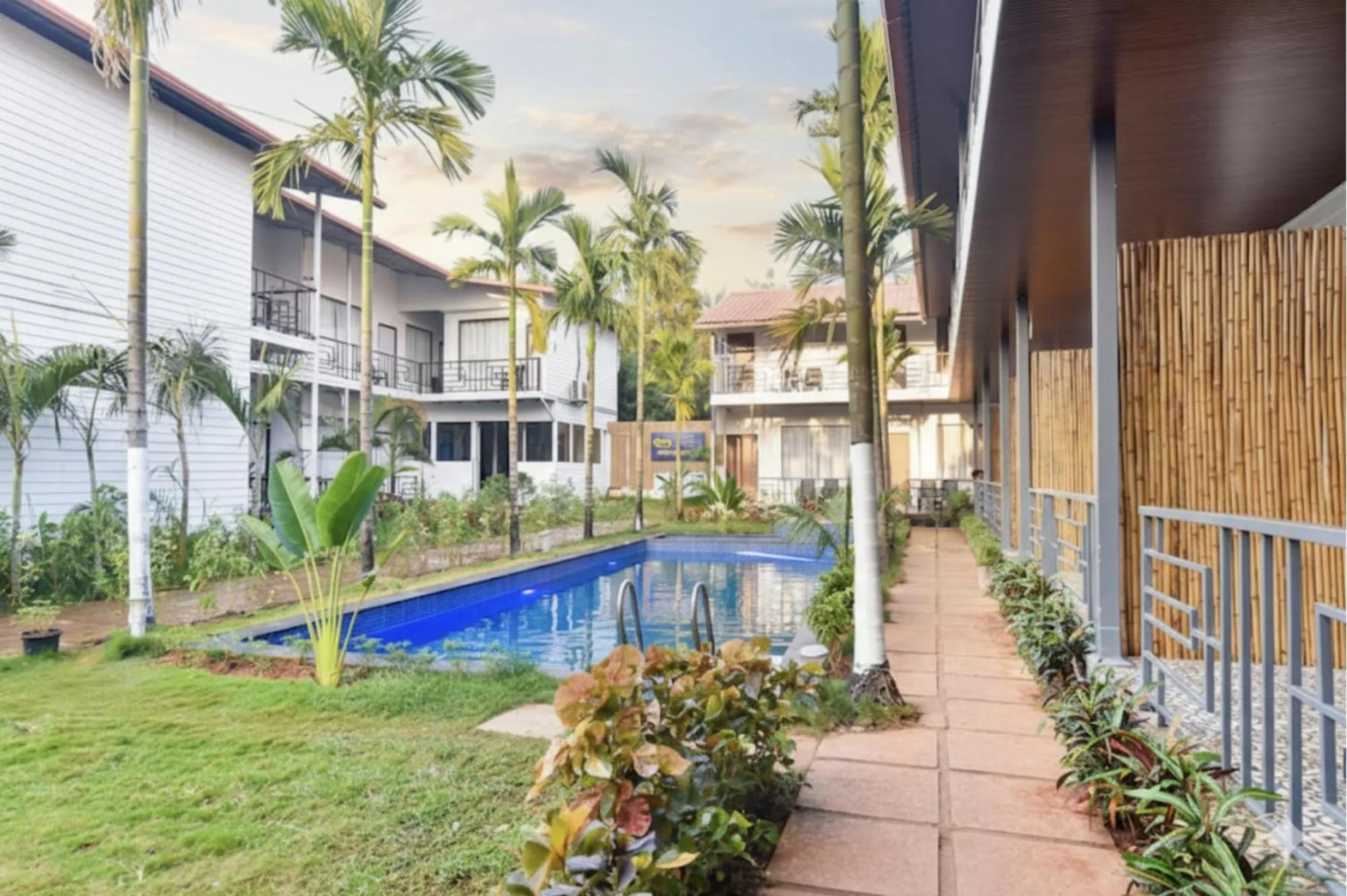 Swimming pool in FabHotel Morjim Bliss - 500M From Morjim Beach