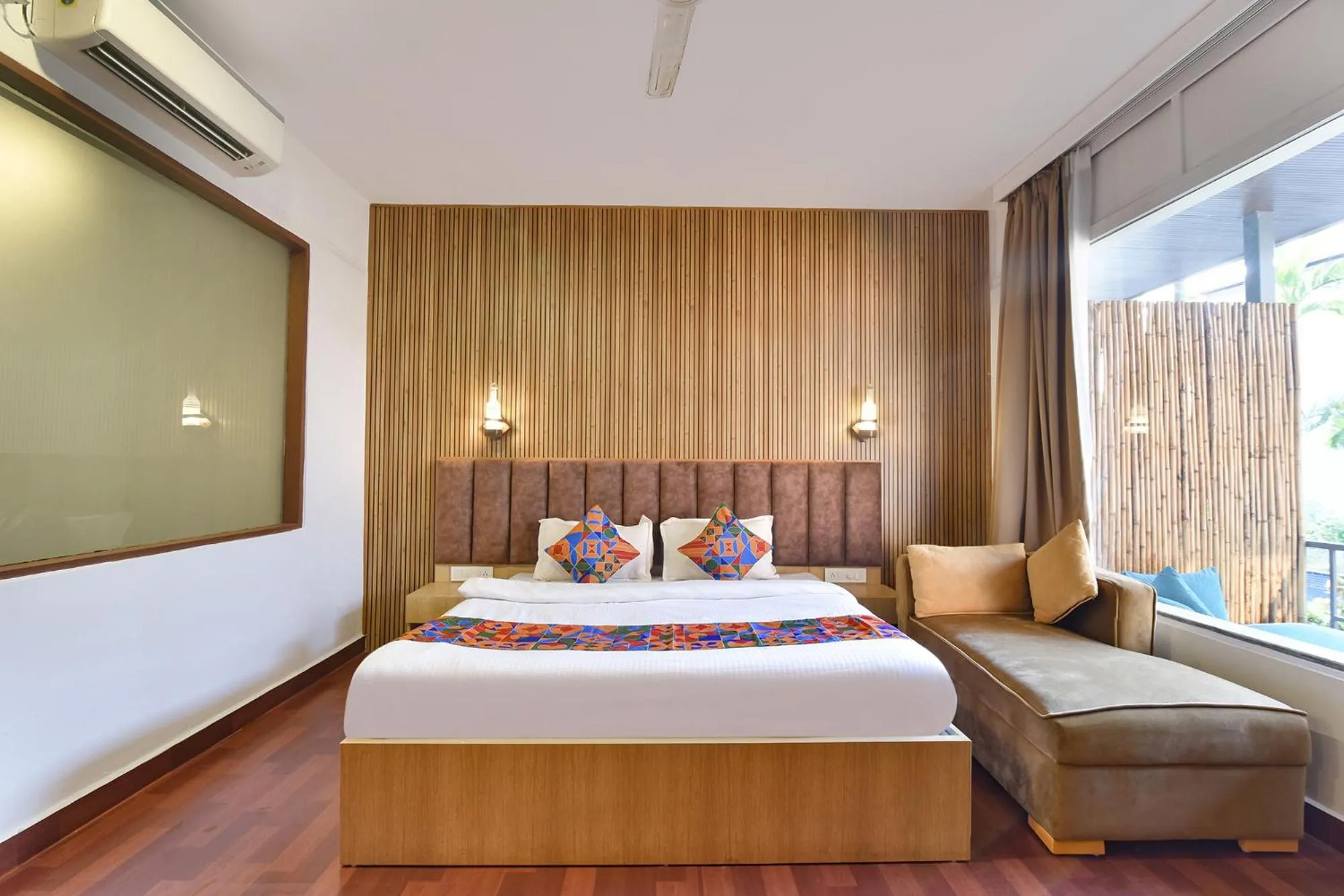 Bed in FabHotel Morjim Bliss - 500M From Morjim Beach
