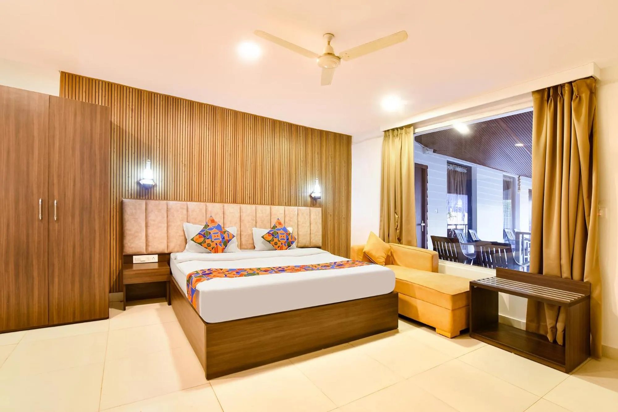 Bed in FabHotel Morjim Bliss - 500M From Morjim Beach
