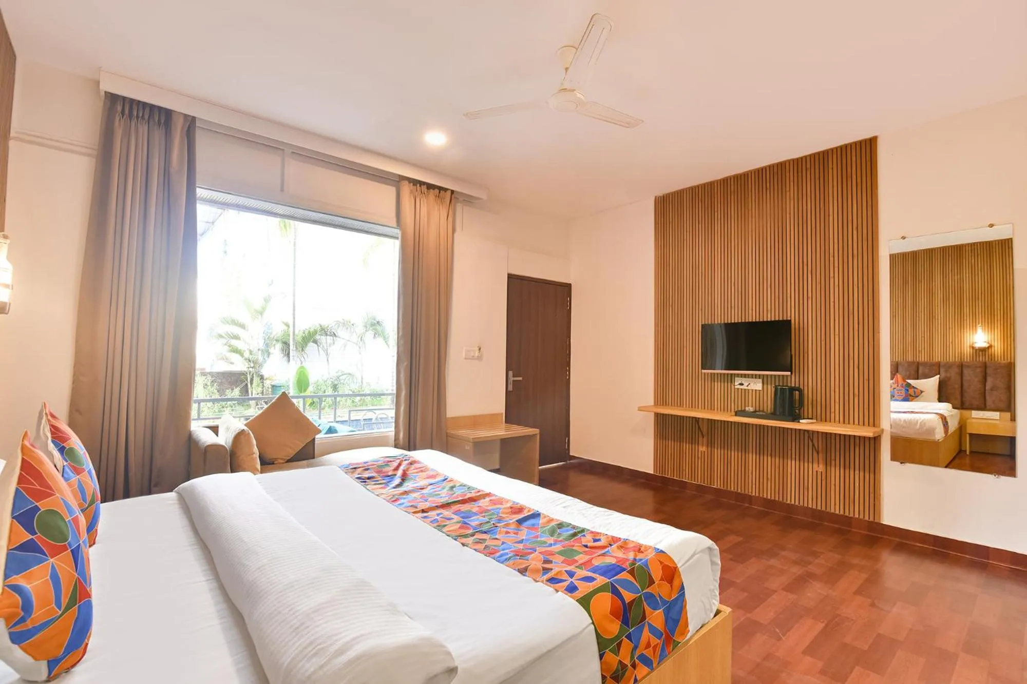 Bed in FabHotel Morjim Bliss - 500M From Morjim Beach