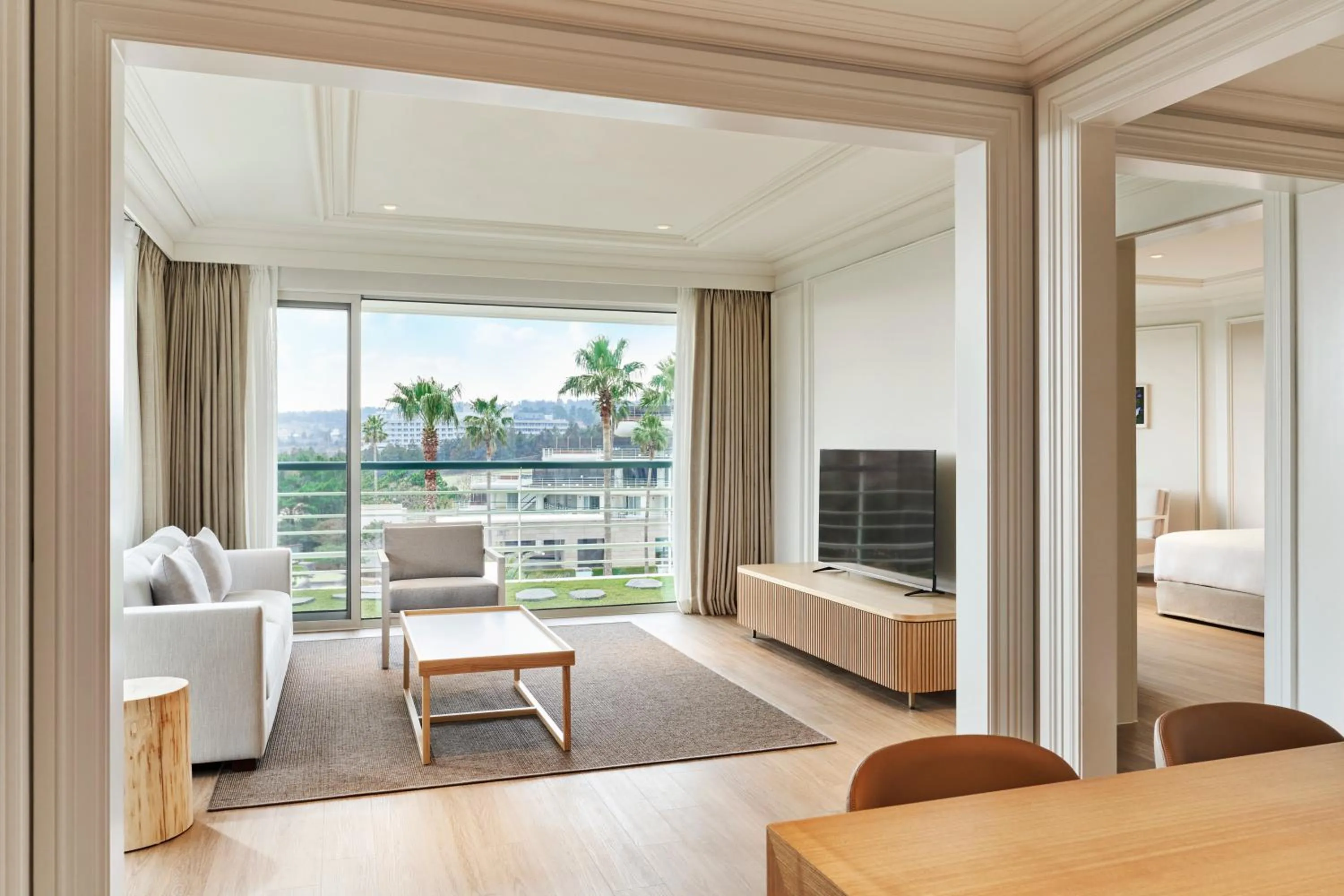 Living room, Bed in Grand Josun Jeju