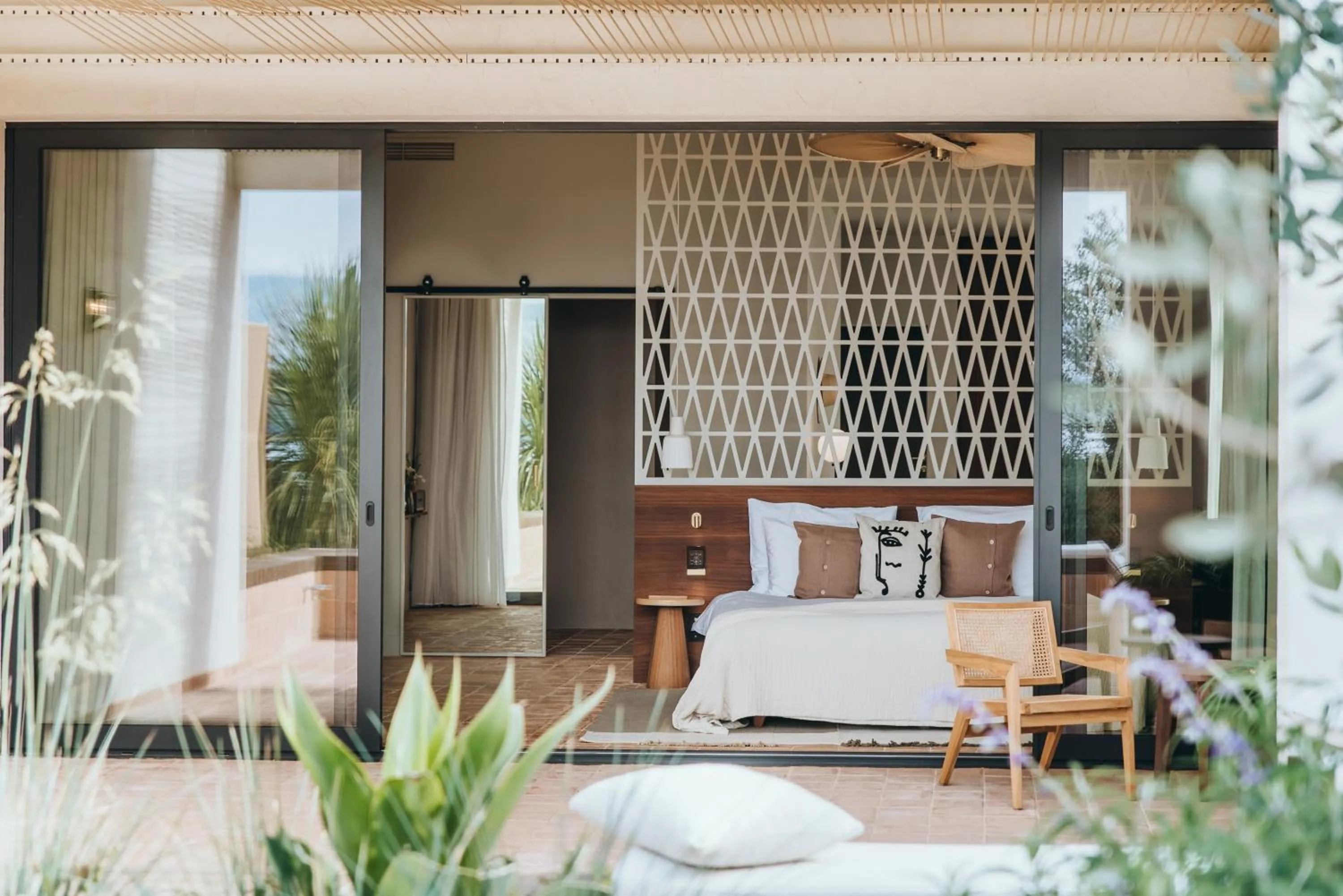 Patio, Bed in Maslina Resort