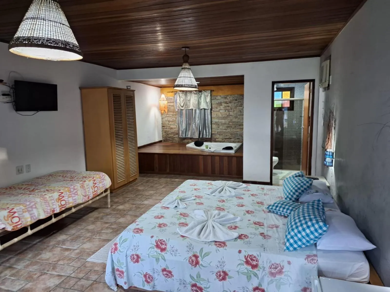 Bed in Pousada Nova Conquista