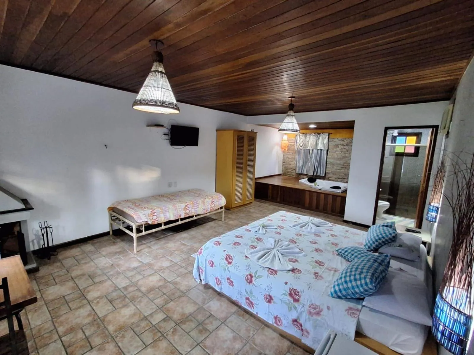 Bed in Pousada Nova Conquista