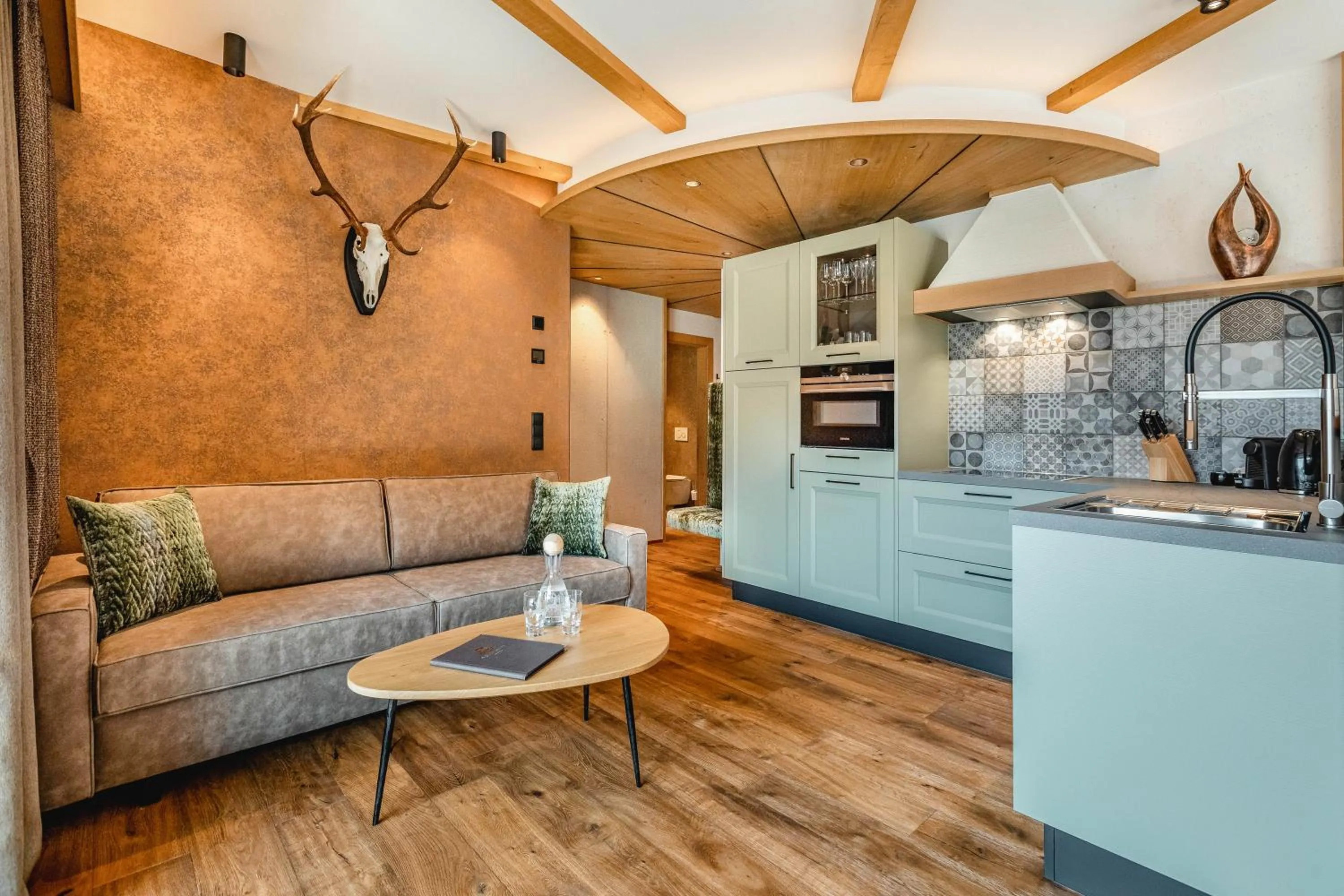 Kitchen or kitchenette in Apartmenthaus Wiesenhof