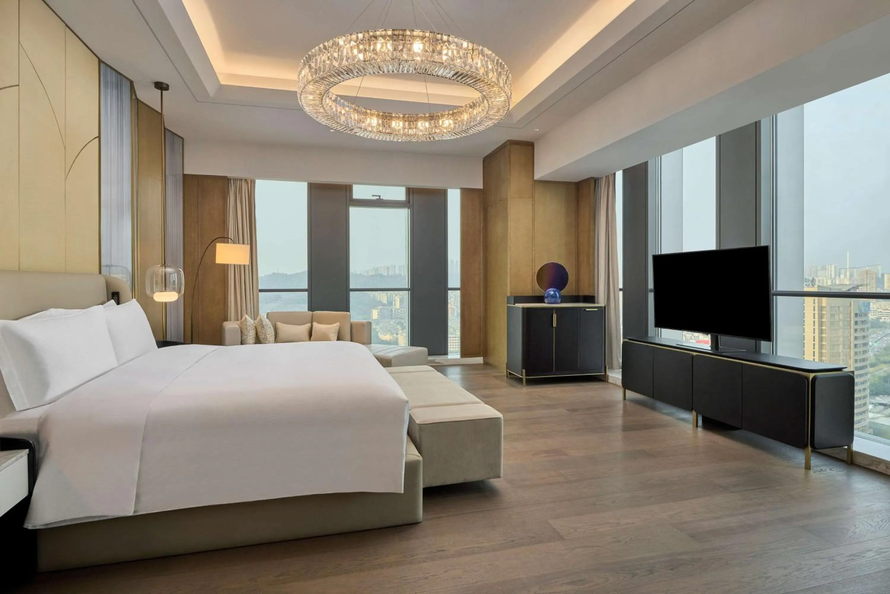 Living room, Bed in Hilton Chongqing Liangjiang New Area