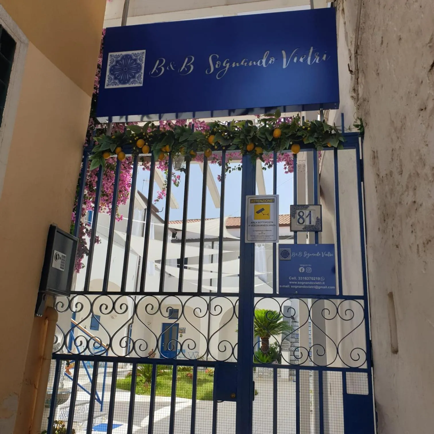 Facade/entrance in B&B SOGNANDO VIETRI e SPA ESCLUSIVA