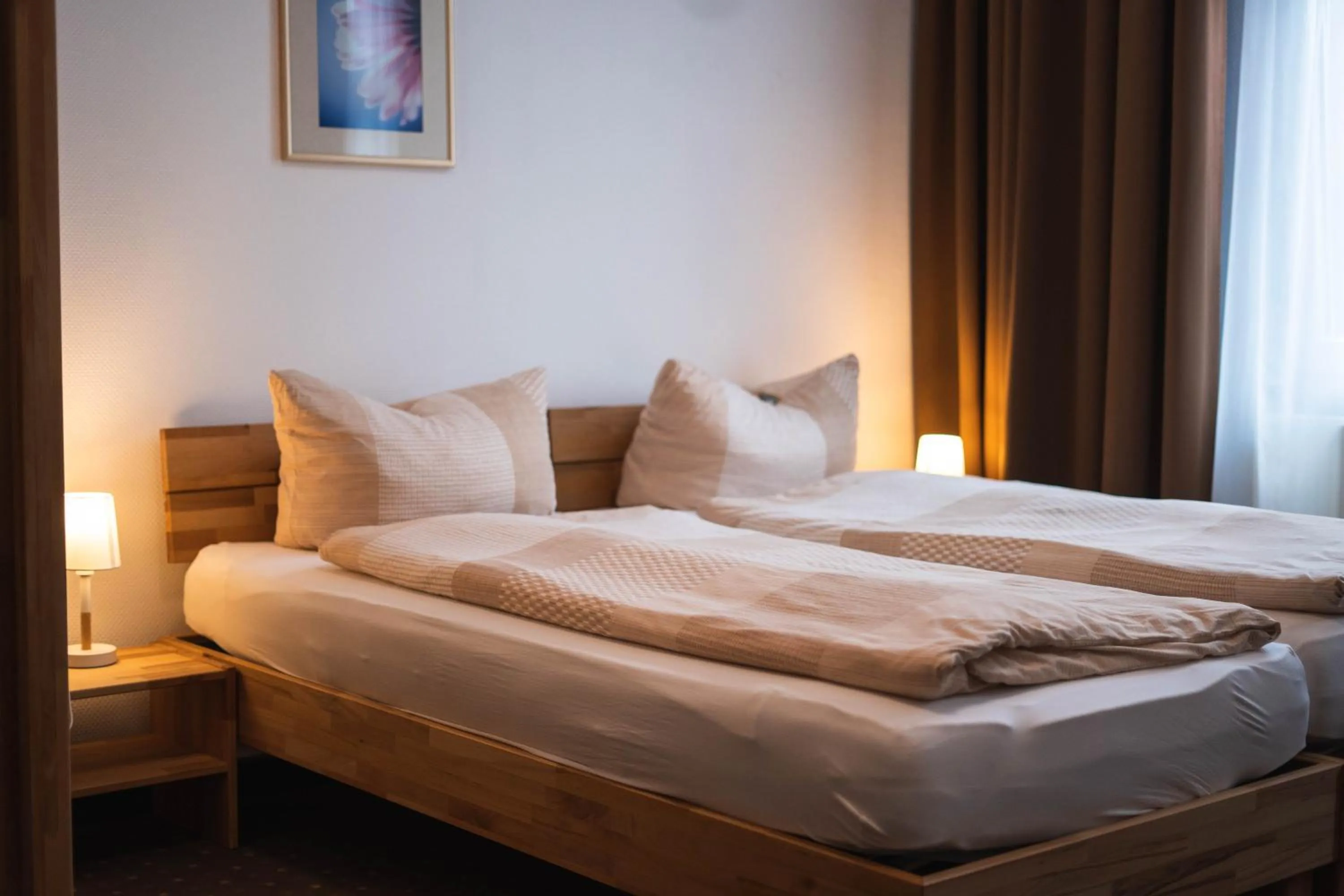 Decorative detail, Bed in Pension am Heusteig