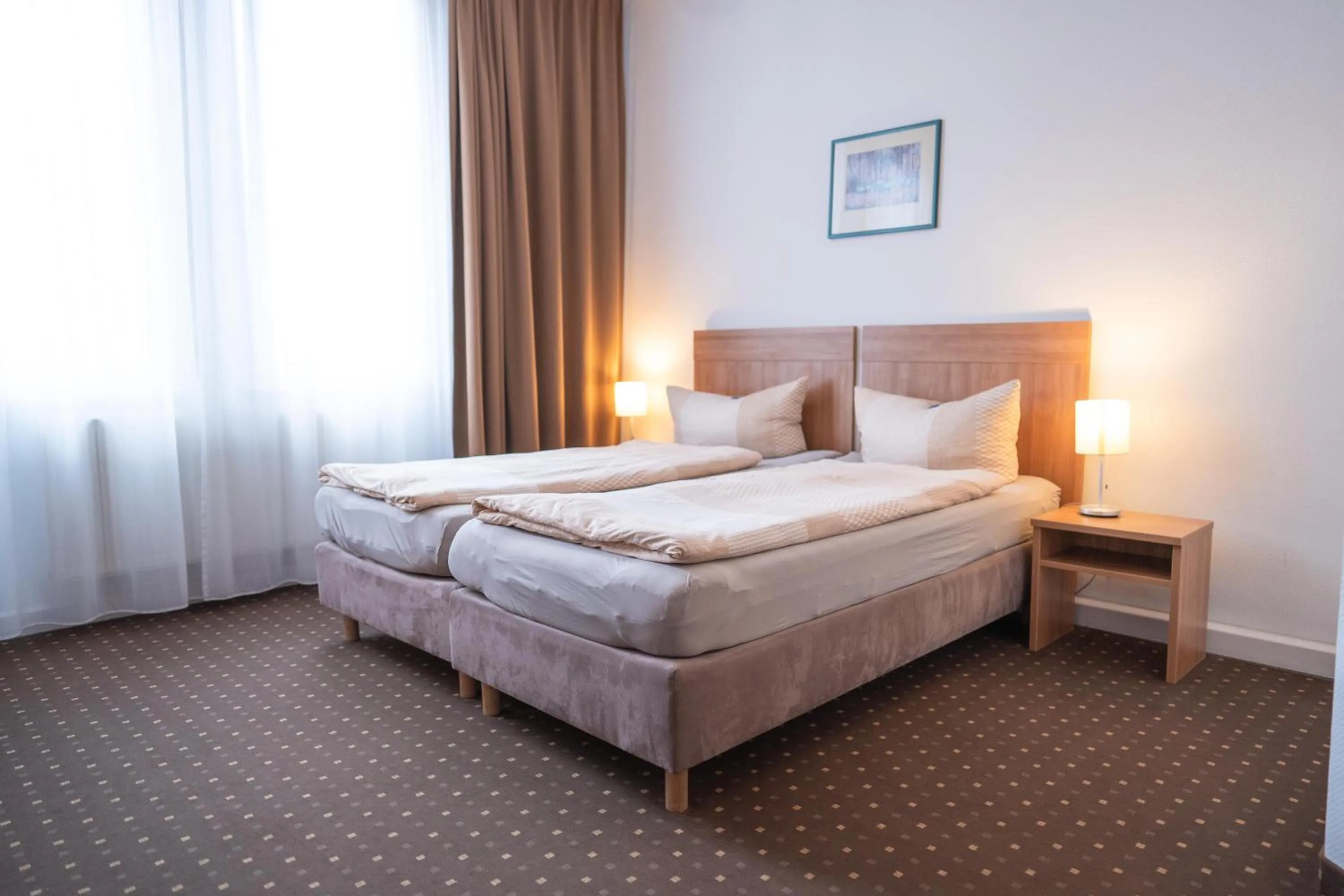 Photo of the whole room, Bed in Pension am Heusteig