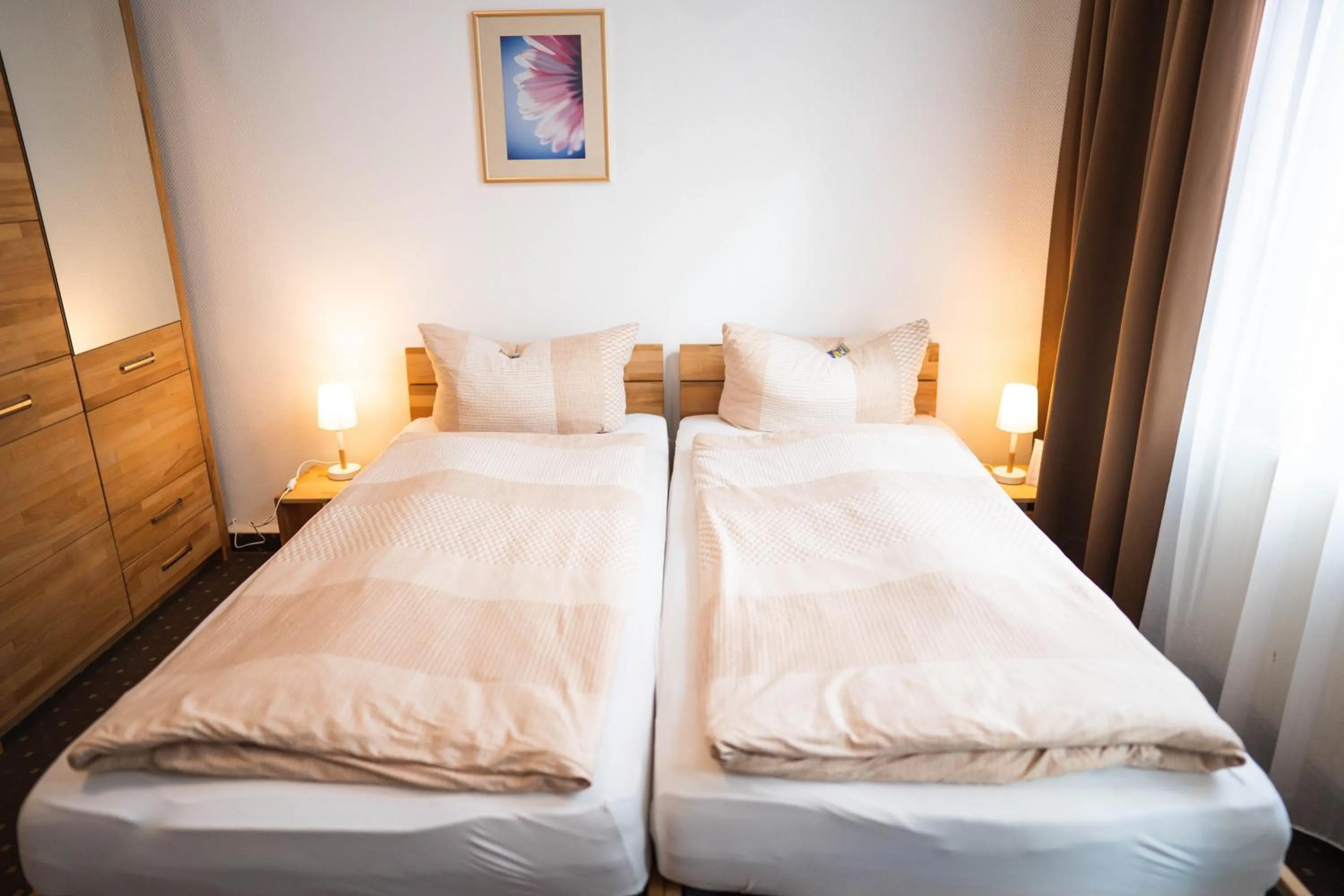 Decorative detail, Bed in Pension am Heusteig