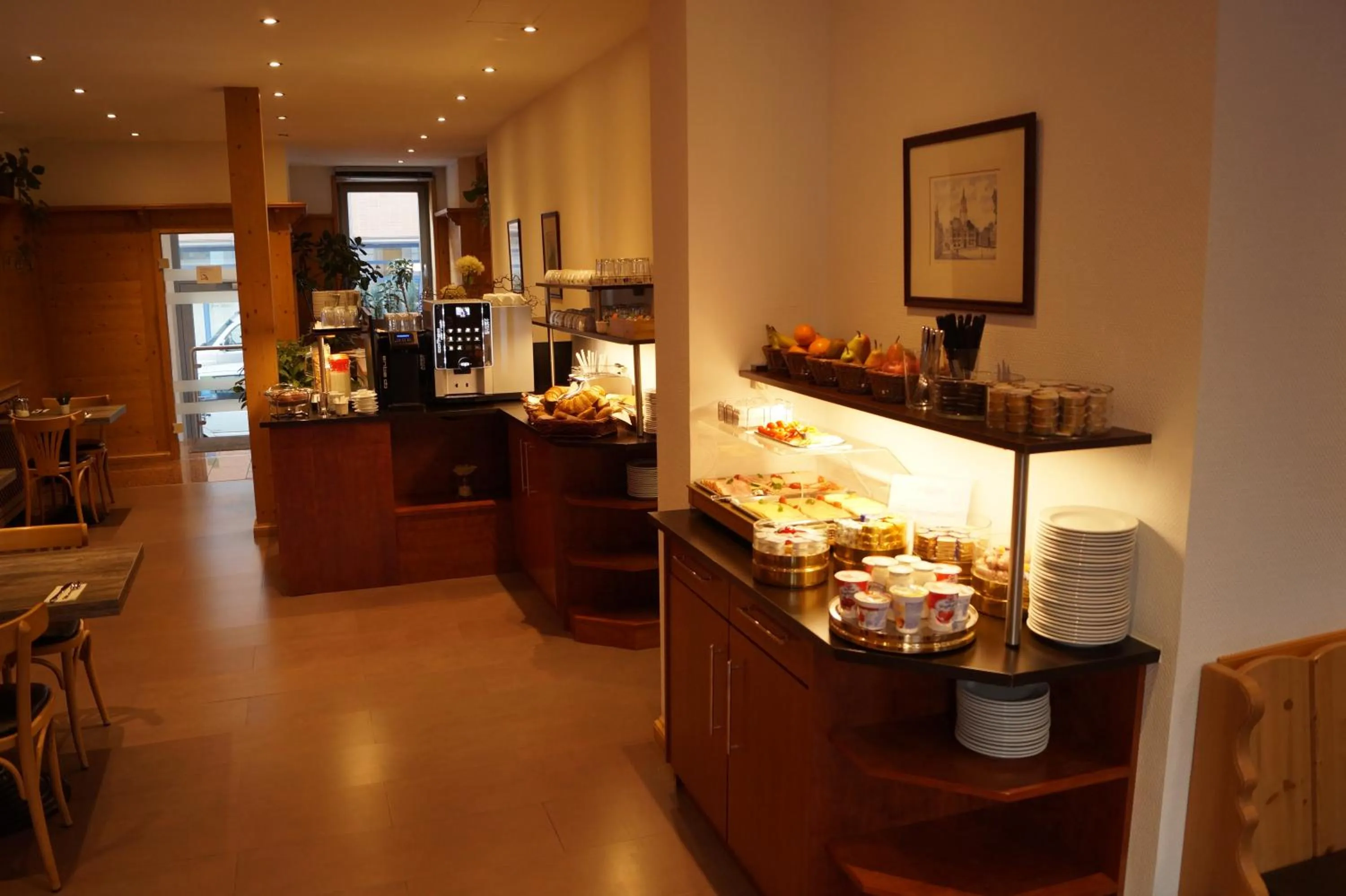 Buffet breakfast in Pension am Heusteig