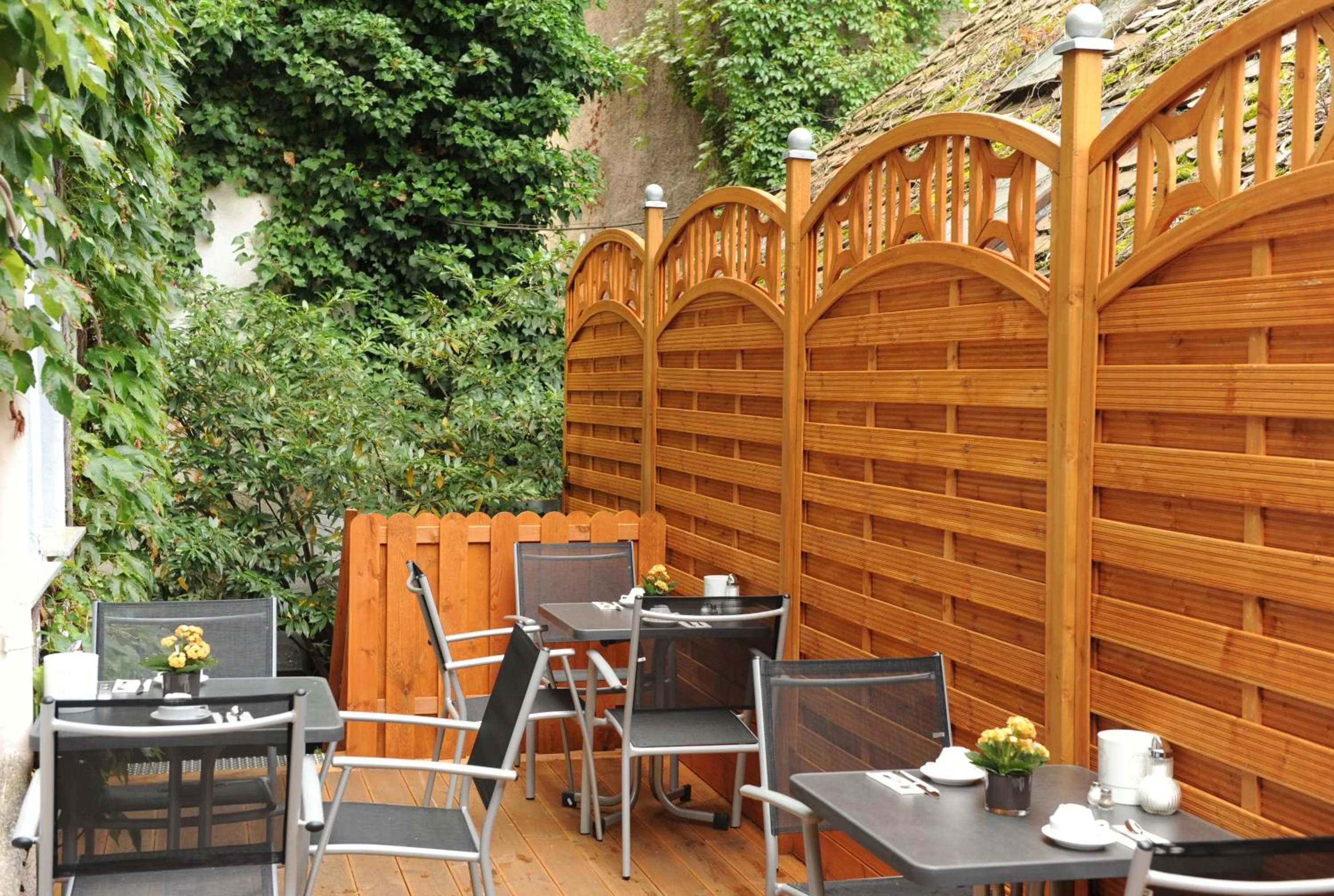 Balcony/Terrace in Pension am Heusteig