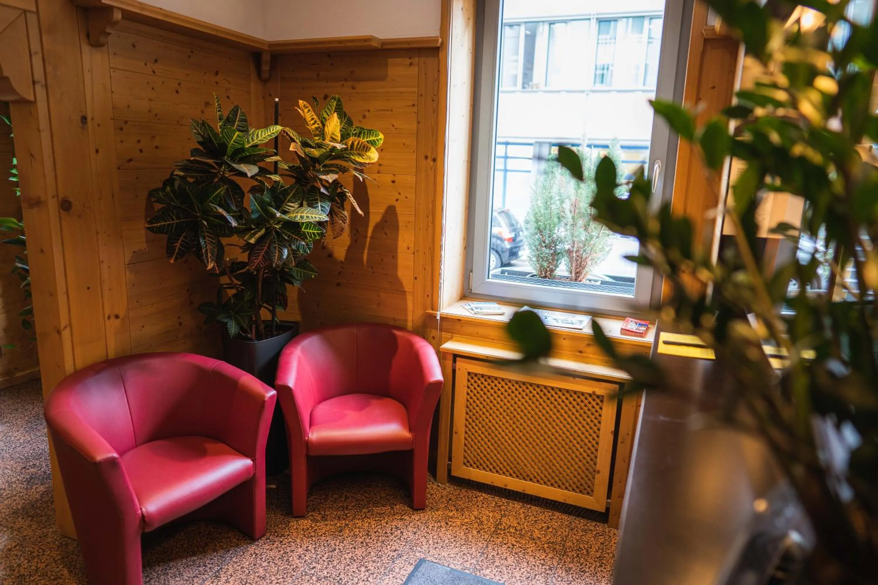 Lobby or reception in Pension am Heusteig