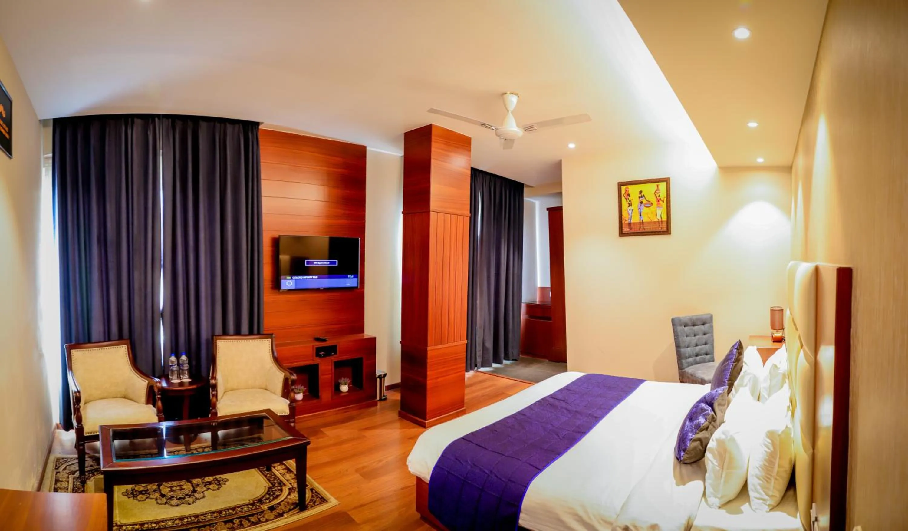 View (from property/room), Bed in juSTa Palampur Resort & Convention Centre