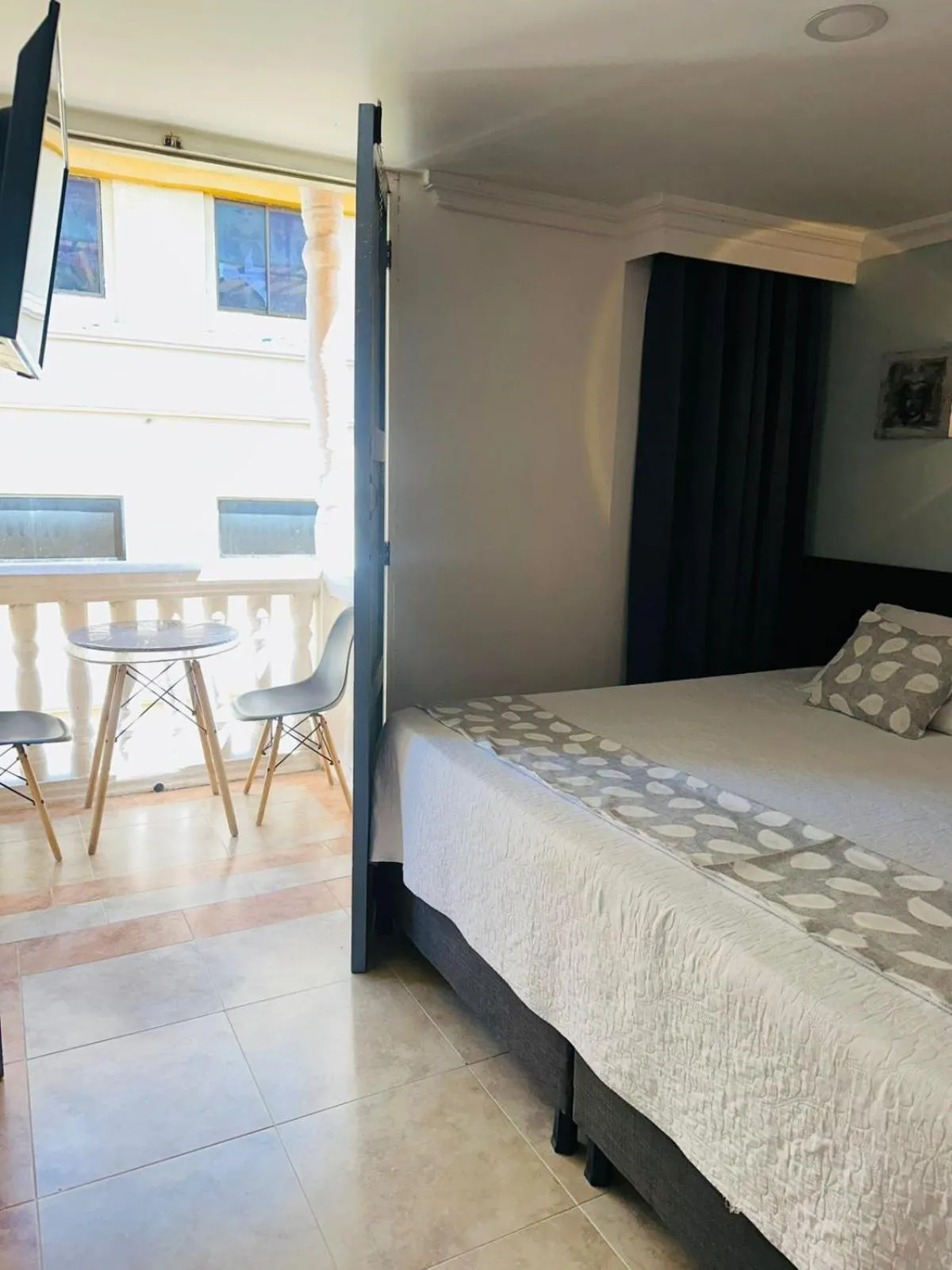 Balcony/Terrace, Bed in Hotel Marie Real Cartagena