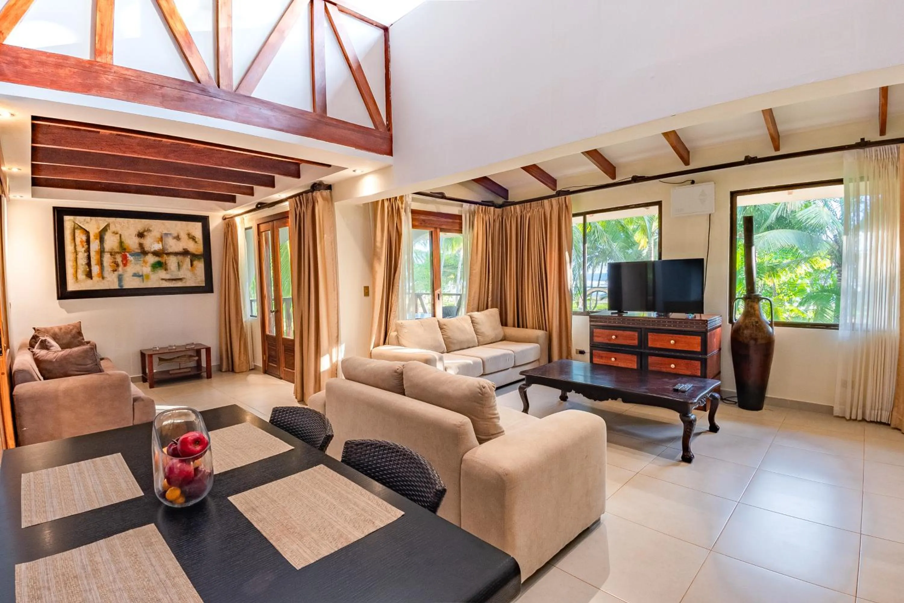 Living room in Sunset del Mar Beach Resort