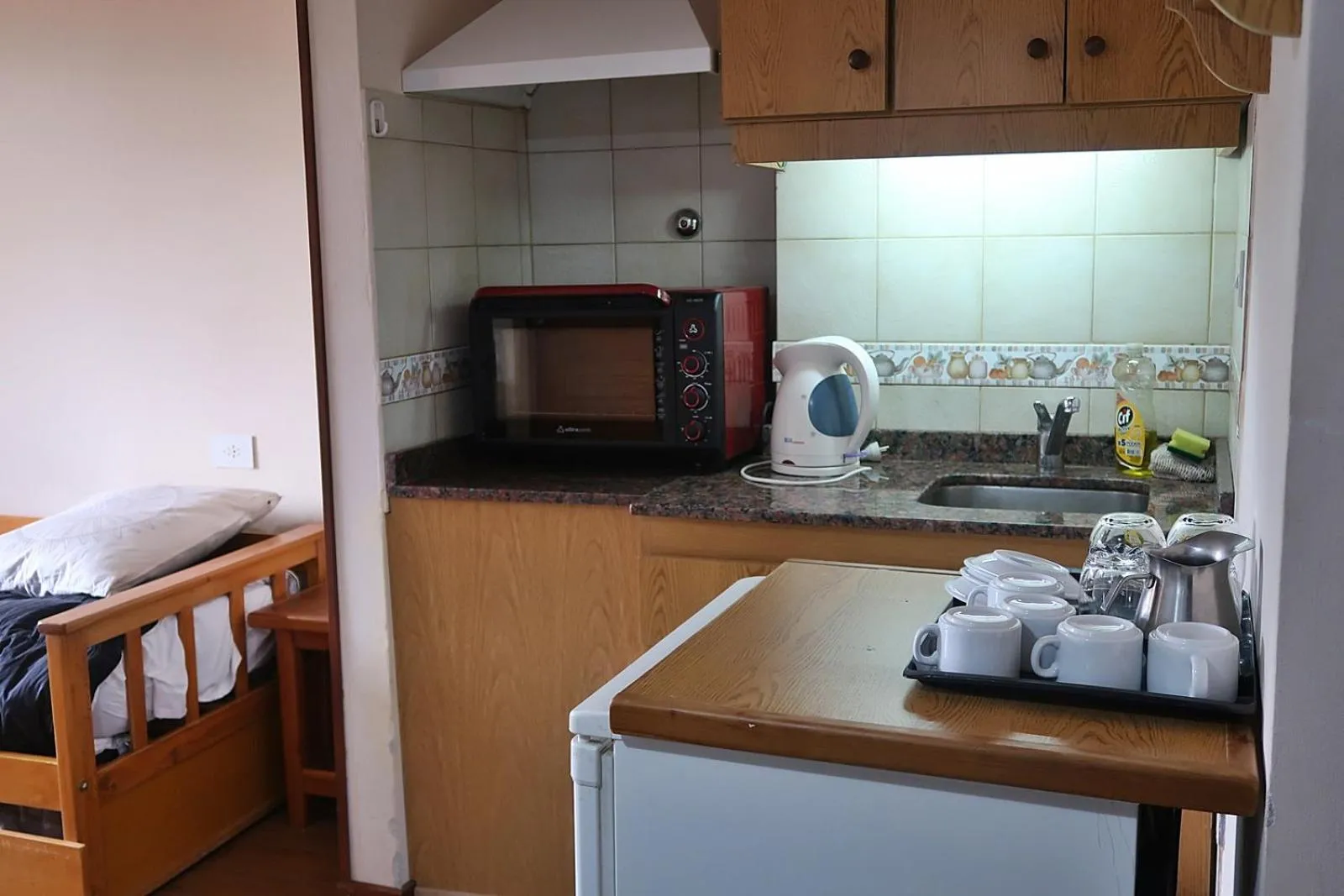 Kitchen or kitchenette in Hotel Nordico