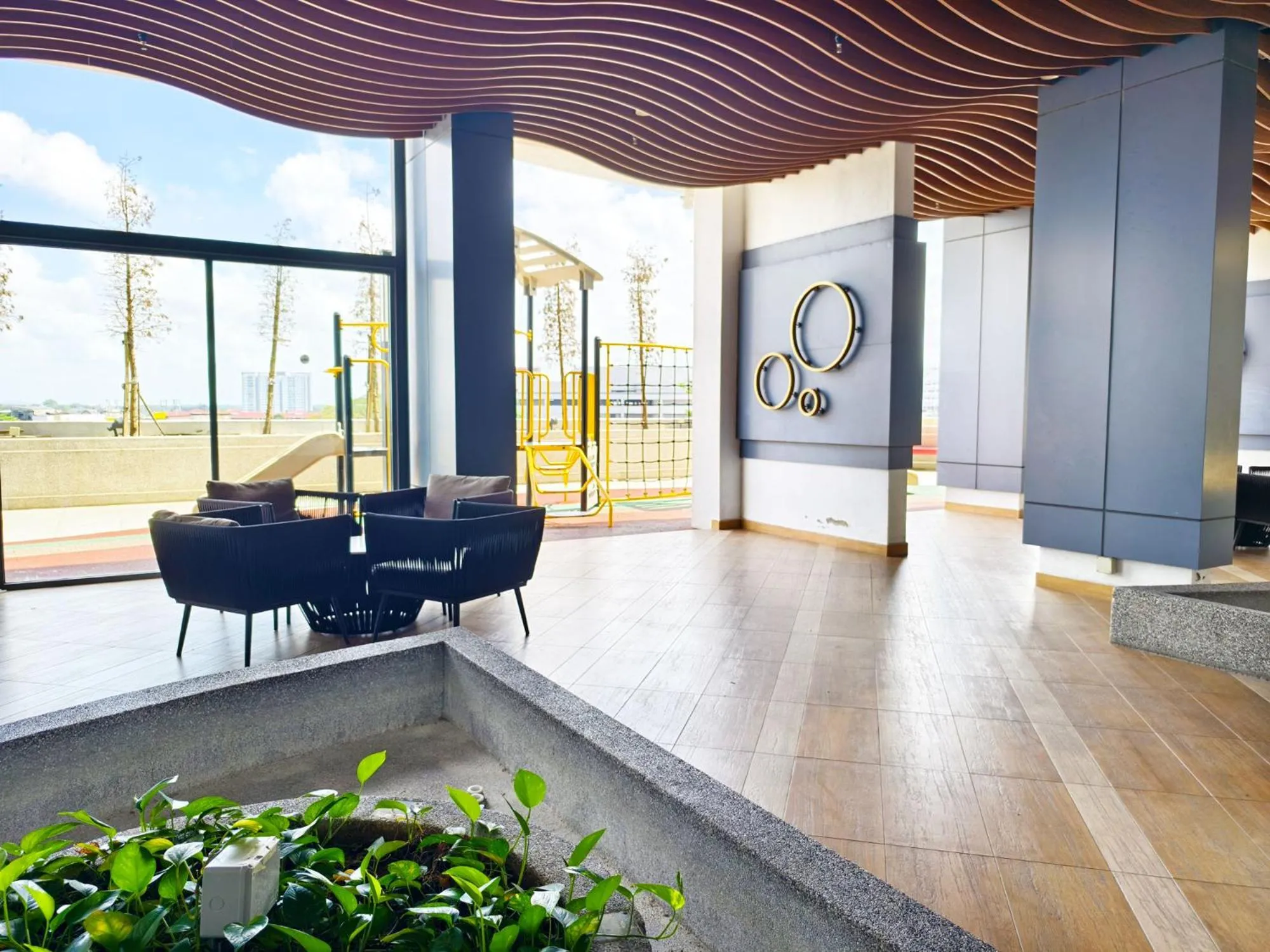 Seating area in Troika Kota Bharu by Salaam Suites