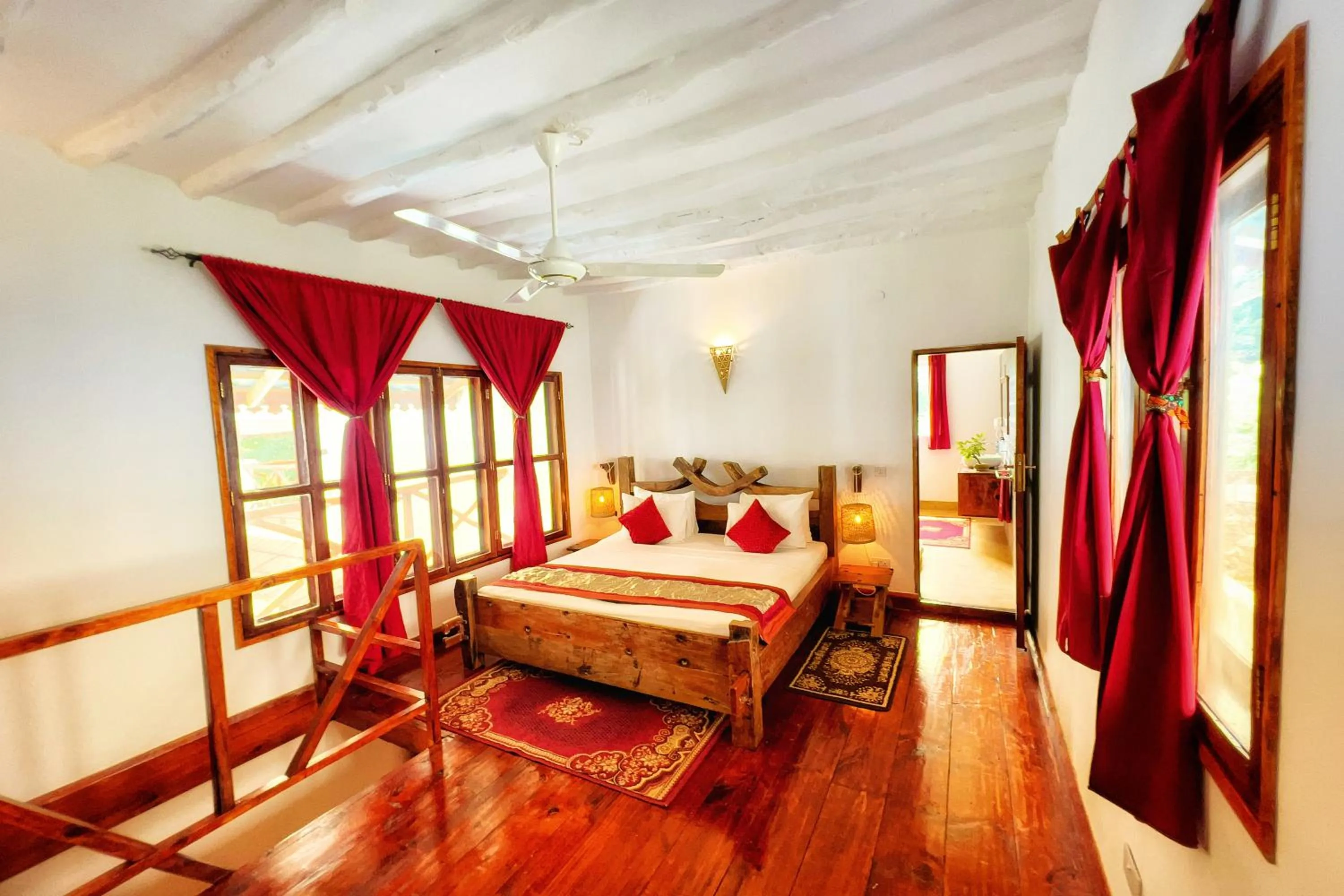 View (from property/room), Bed in Kibanda Natural Kendwa Villa