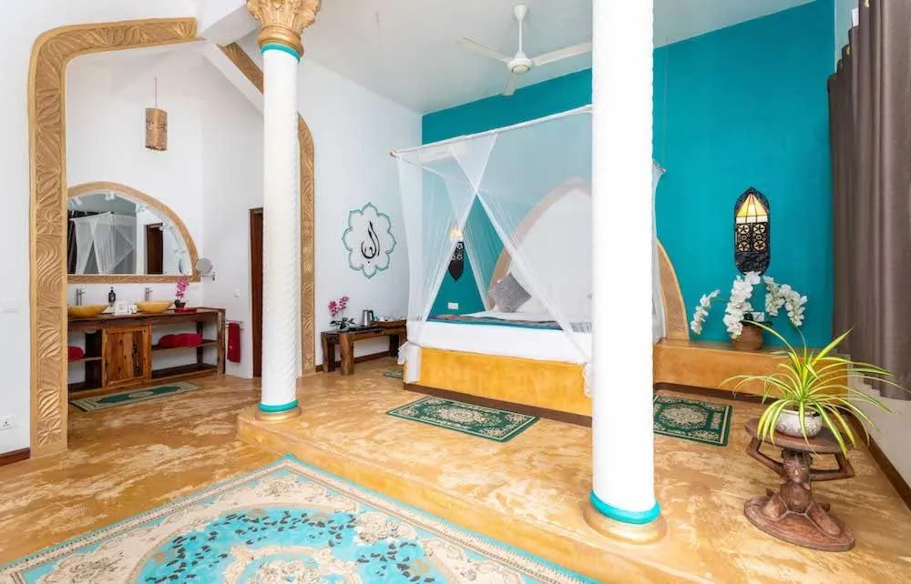 Bed in Kibanda Natural Kendwa Villa