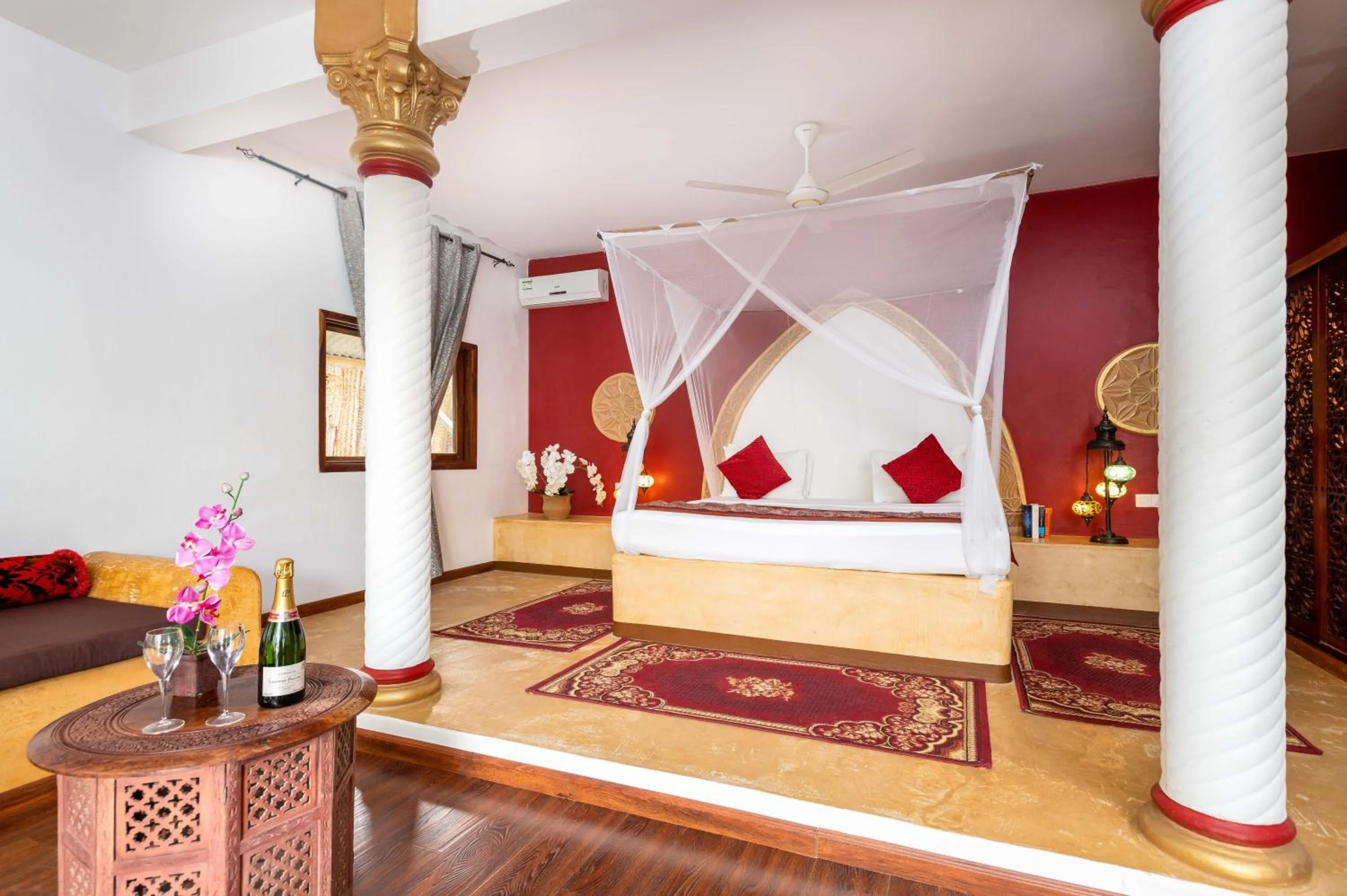 Bedroom, Bed in Kibanda Natural Kendwa Villa