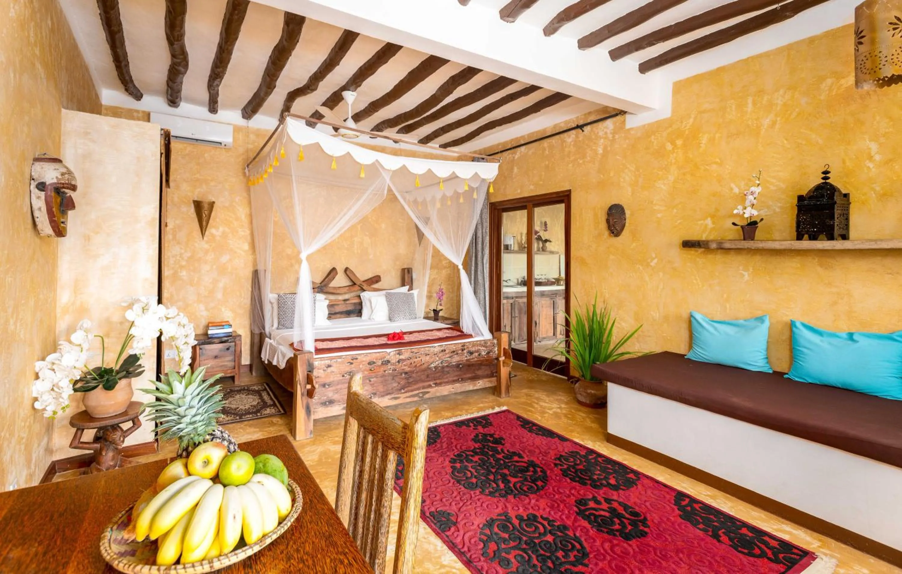 Photo of the whole room, Bed in Kibanda Natural Kendwa Villa