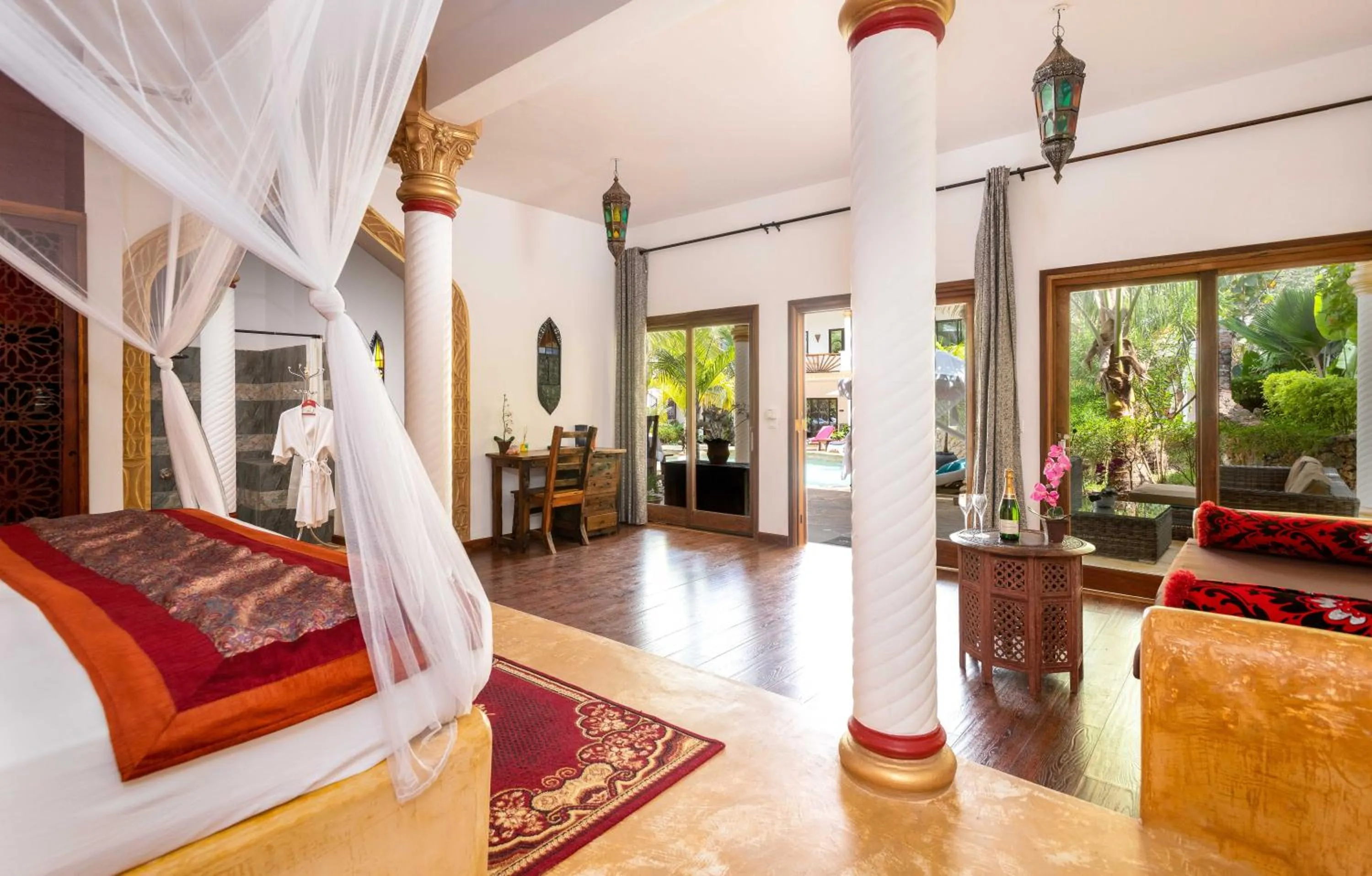 Bedroom, Bed in Kibanda Natural Kendwa Villa