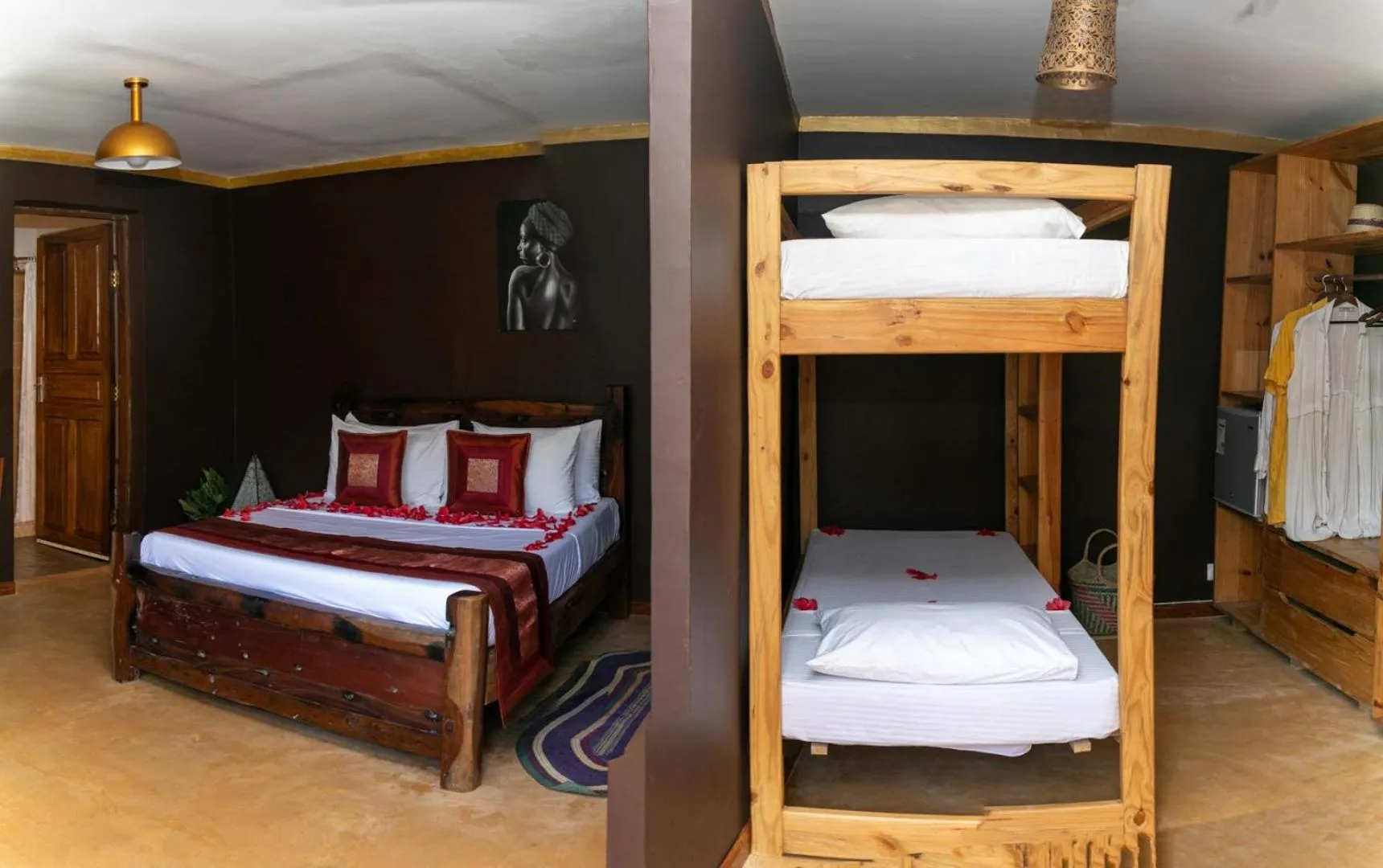 Bedroom, Bed in Kibanda Natural Kendwa Villa