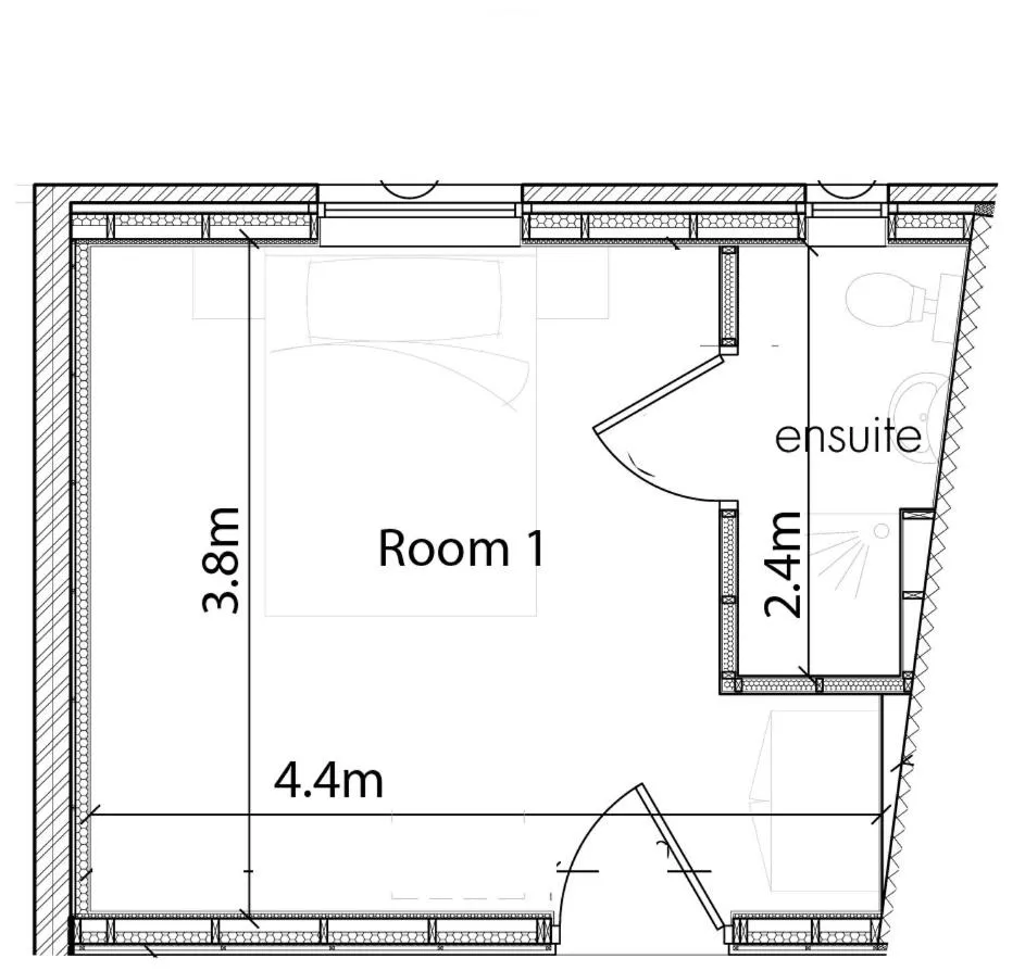 Floor plan in Bridge House Barn