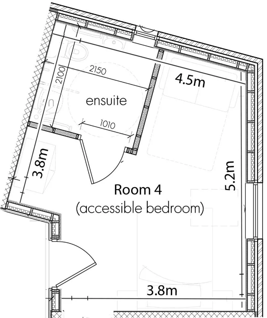 Floor plan in Bridge House Barn