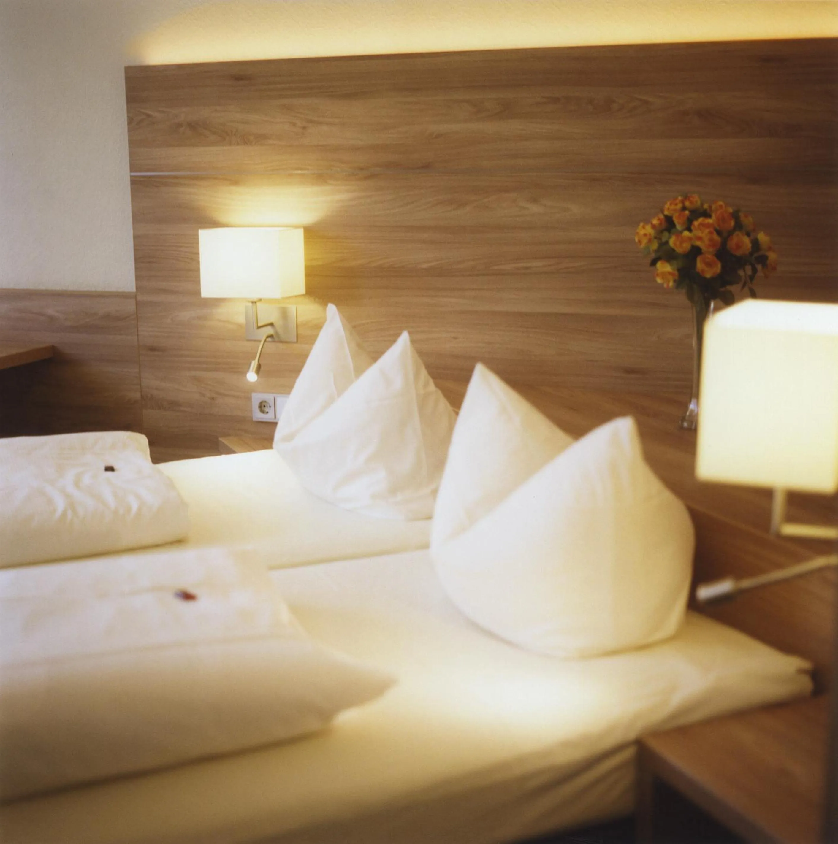 Decorative detail, Bed in Hotel Jedermann