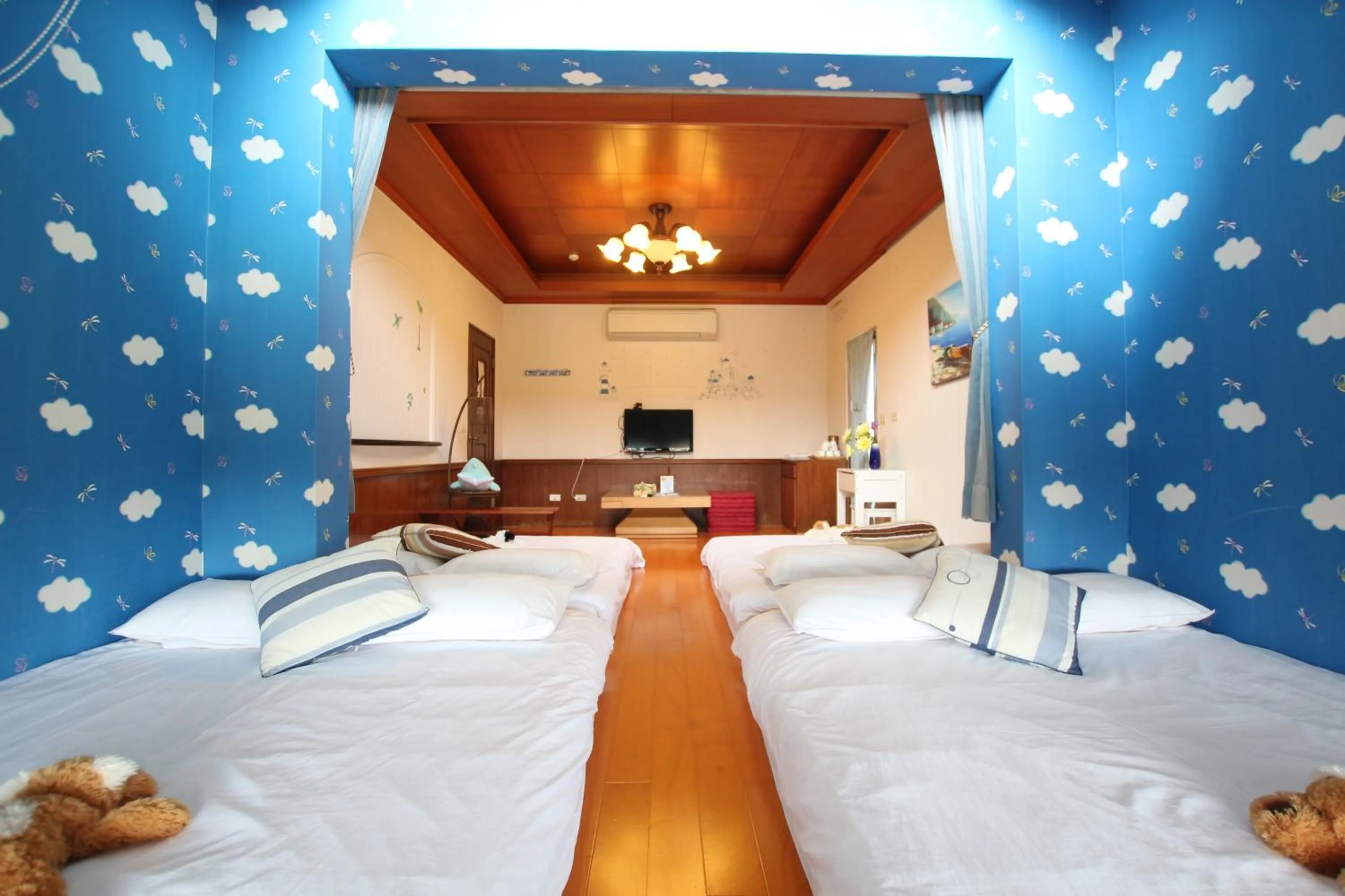 Photo of the whole room, Bed in Yilan Pine Villa Homestay