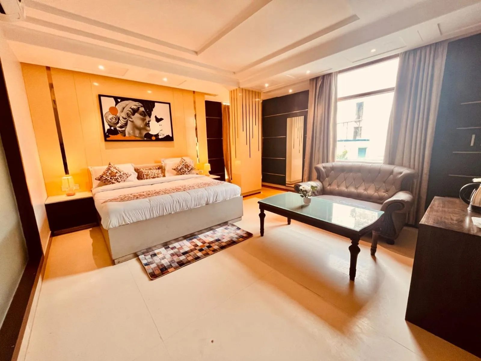 Bed in Hotel Bhoomivilas