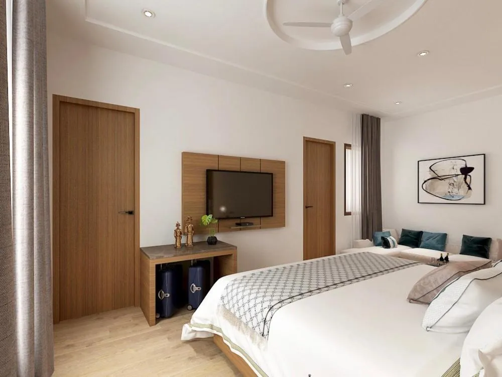 Bed in Hotel Bhoomivilas