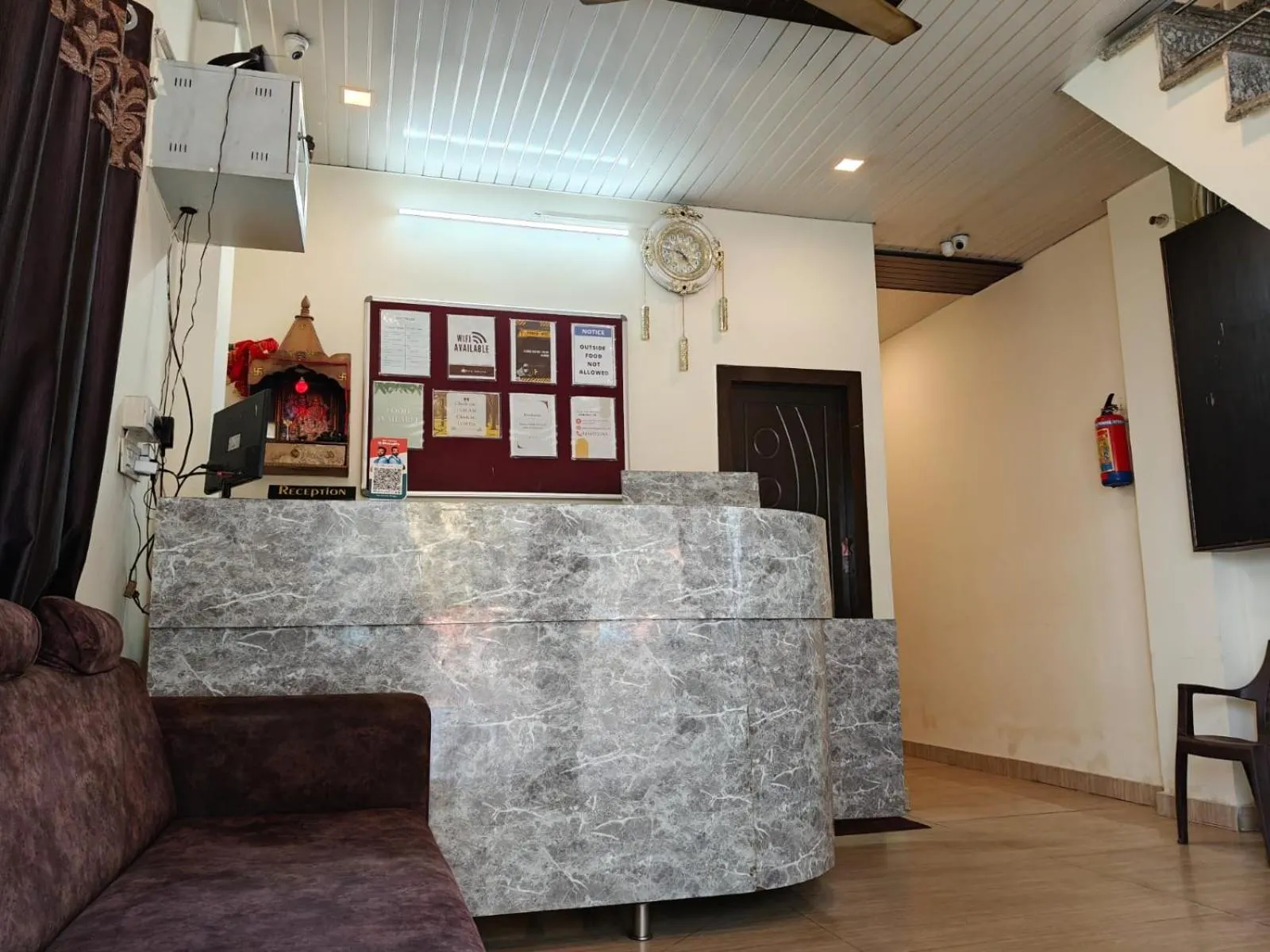 Seating area in TRPOTELS Sudarshan