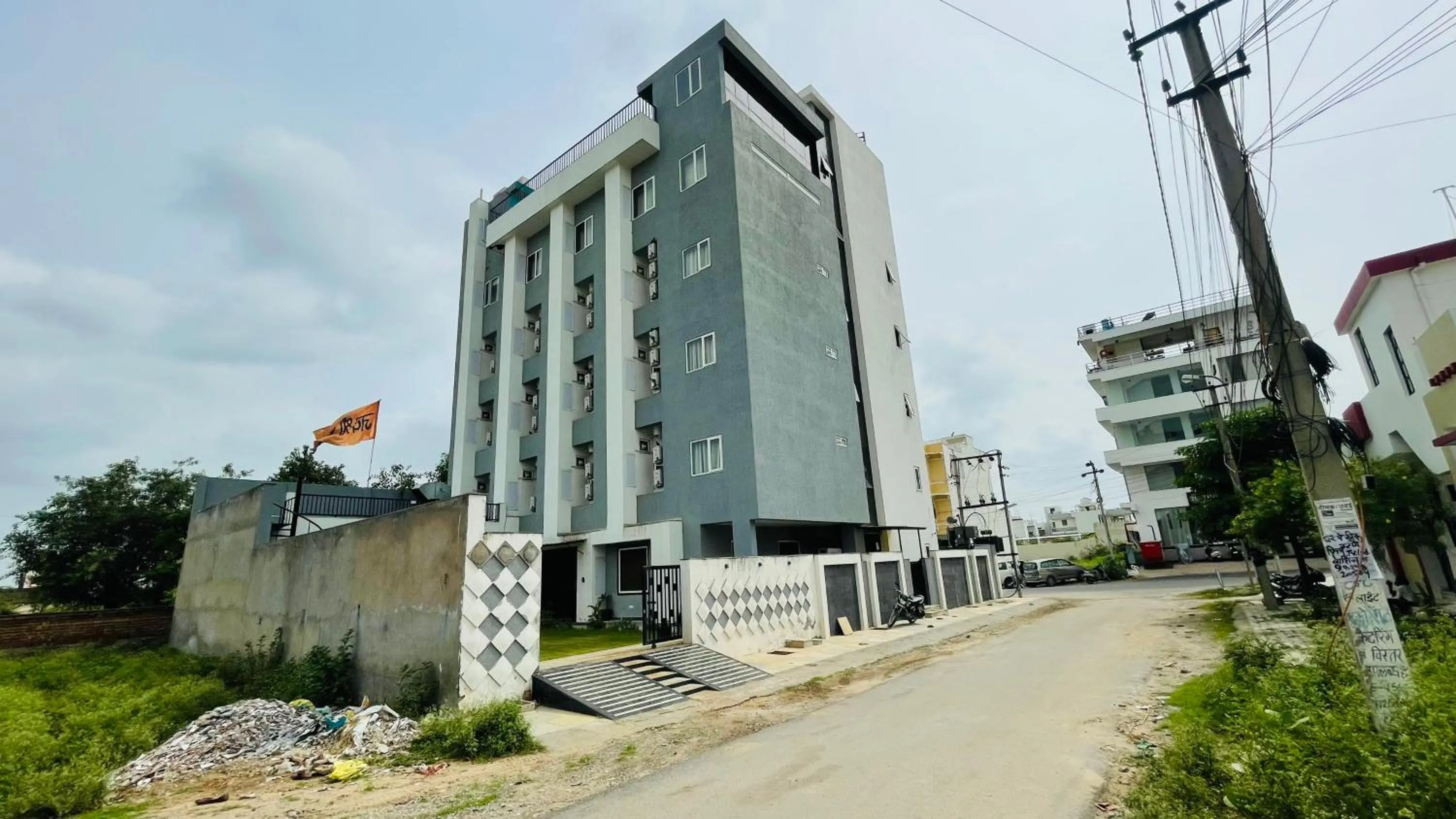 Facade/entrance in Suvin Residency with Rooftop Swimming Pool