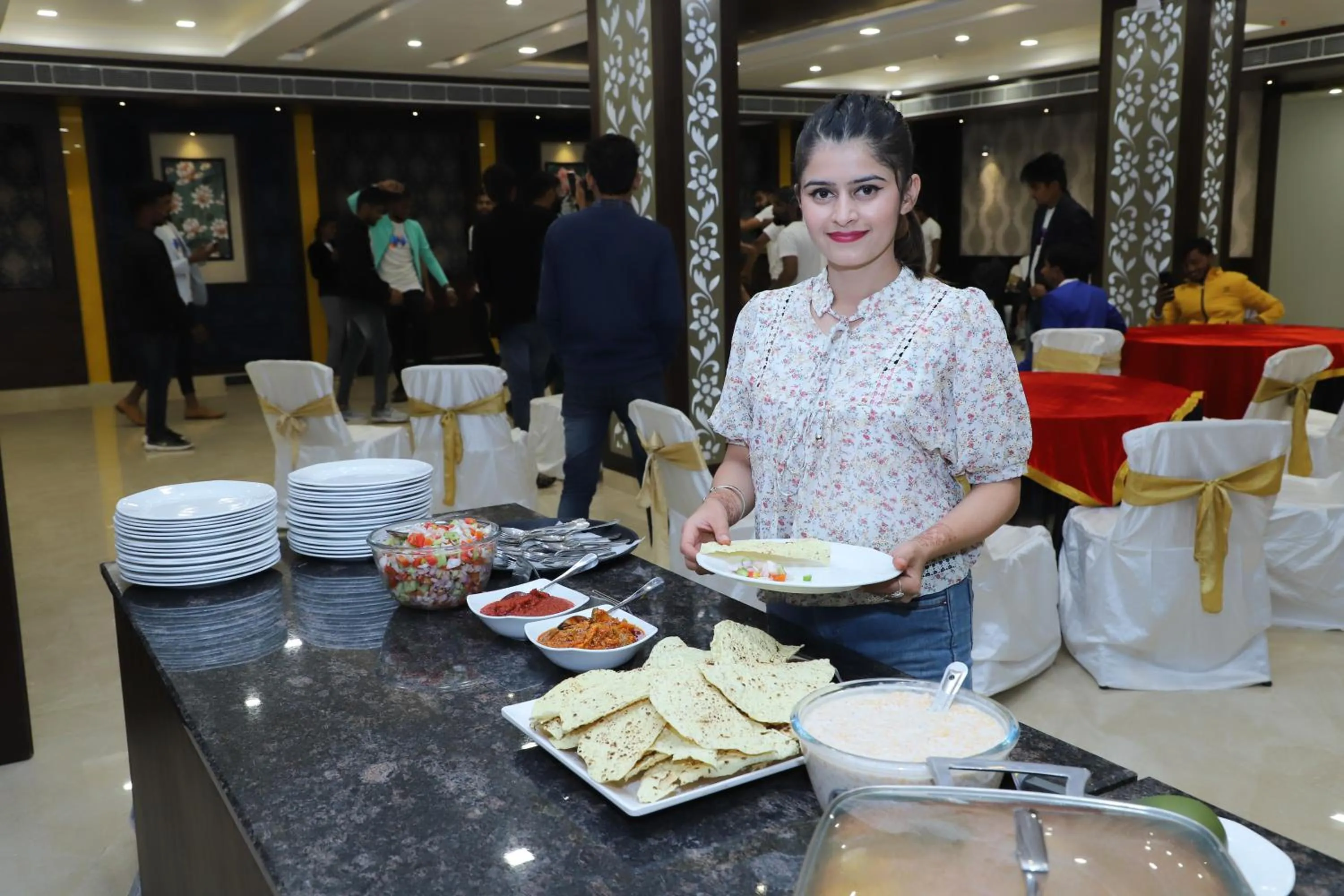 Restaurant/places to eat in Suvin Residency with Rooftop Swimming Pool