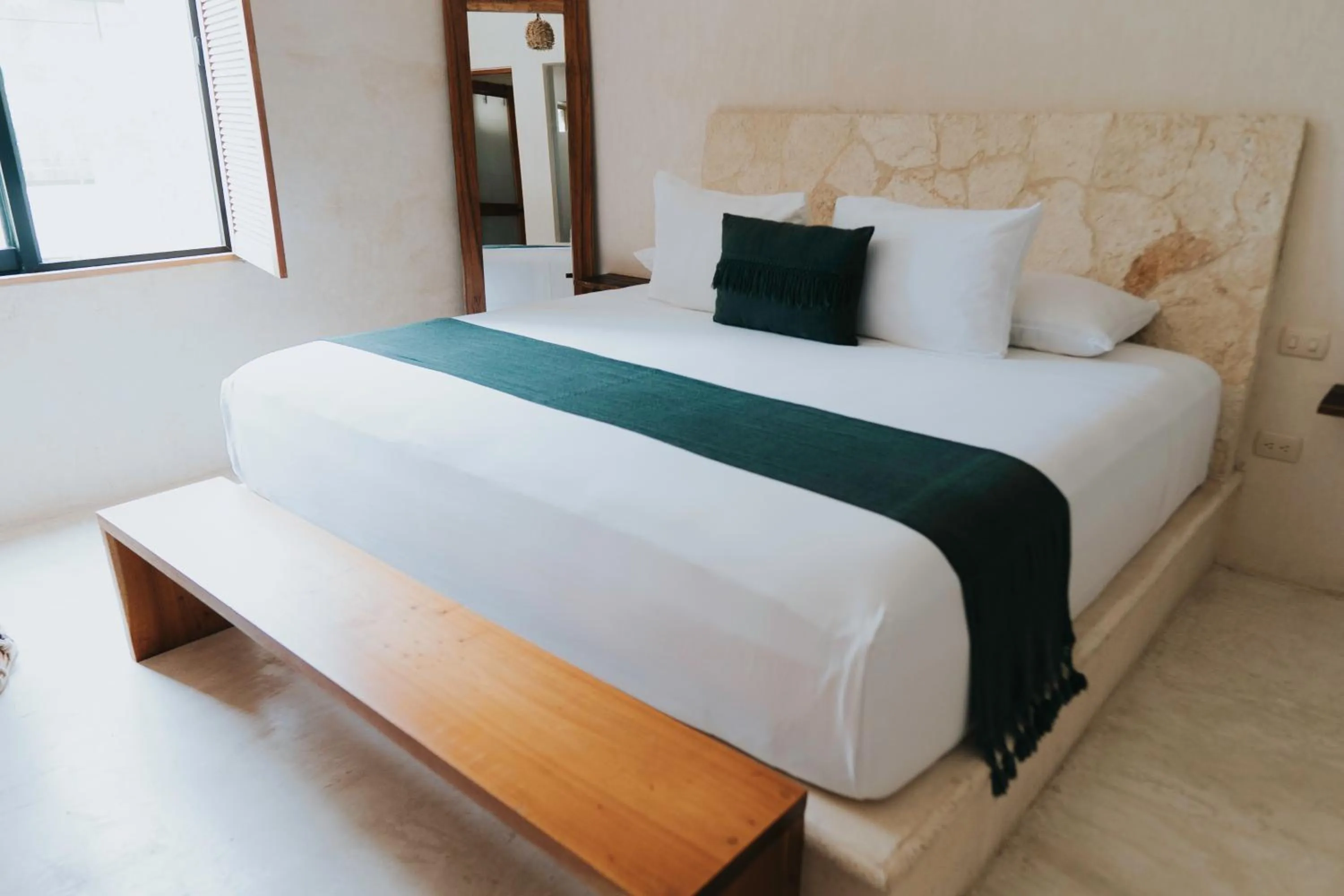 Photo of the whole room, Bed in Koos Tulum Hotel